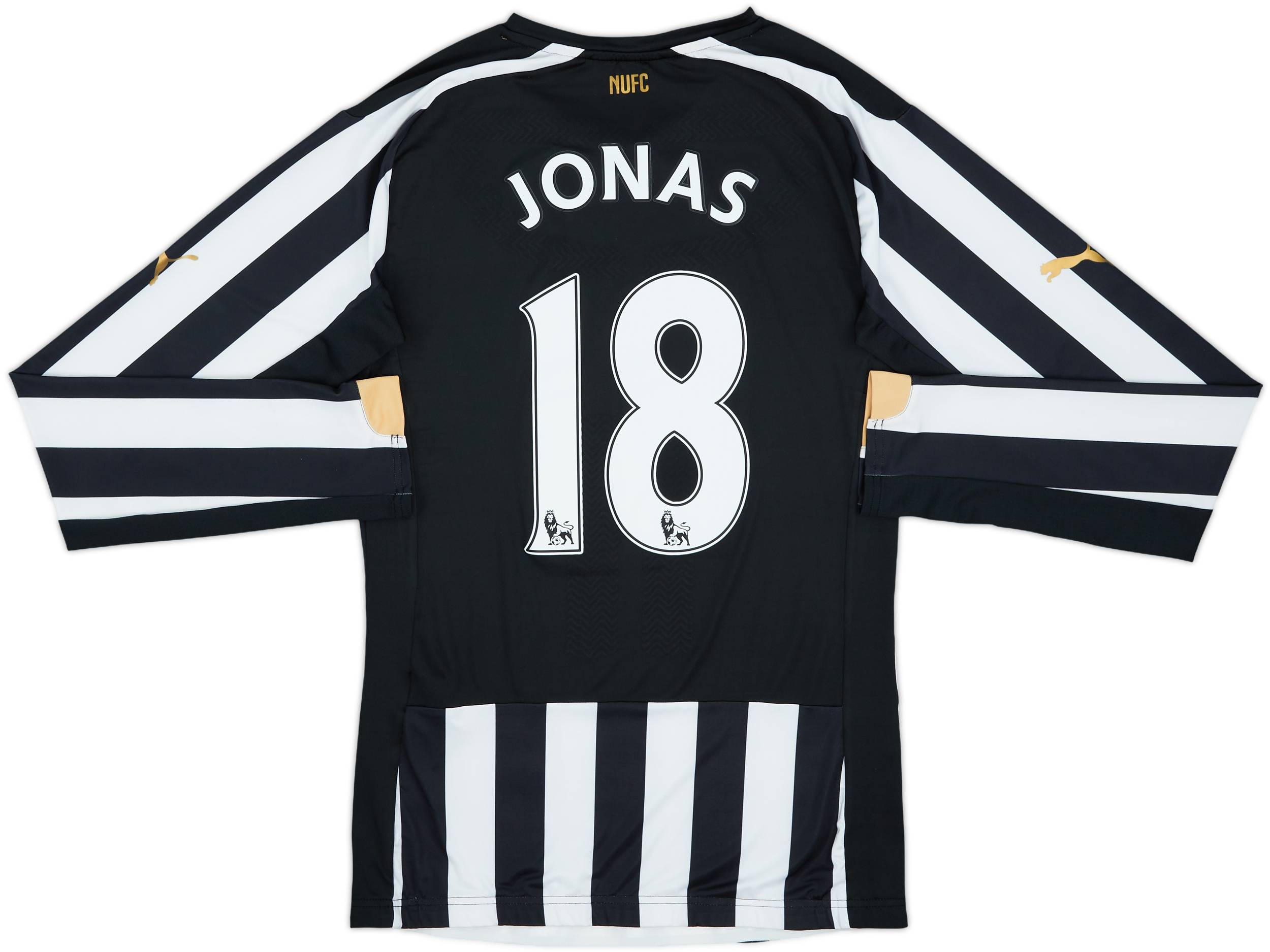 2014-15 Newcastle Player Issue ACTV Fit Home L/S Shirt Jonas #18 - 9/10 - (XL)