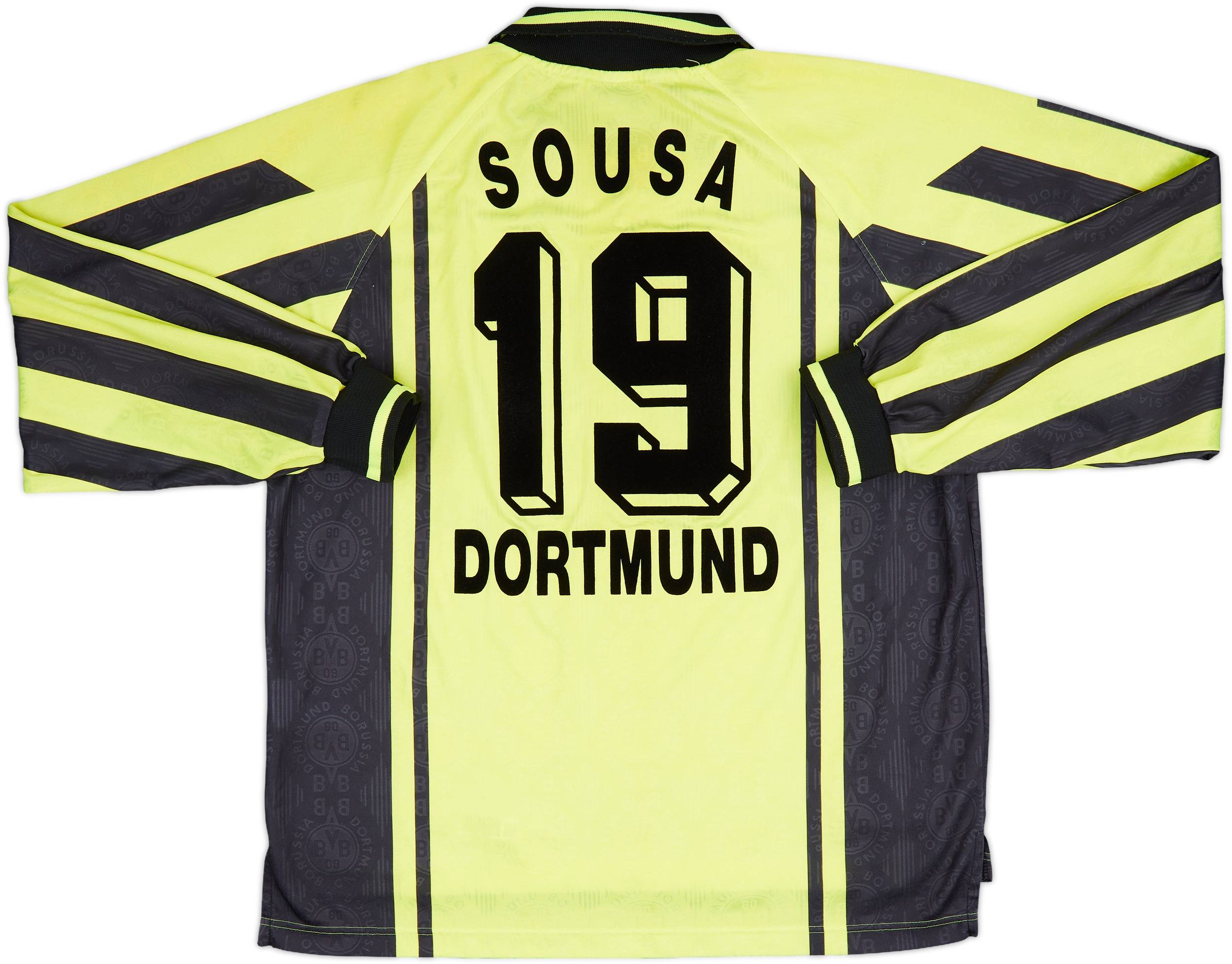 1996-97 Borussia Dortmund Home L/S Shirt Sousa #19 - 9/10 - (XXL)