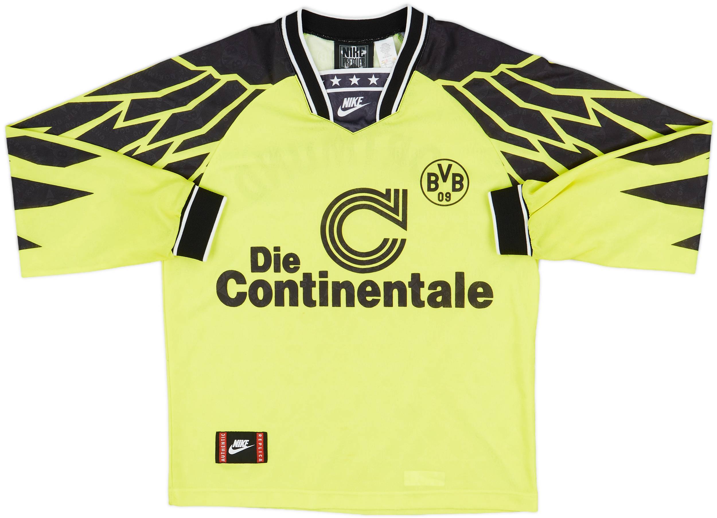 1994-95 Borussia Dortmund Home L/S Shirt - 8/10 - (S)