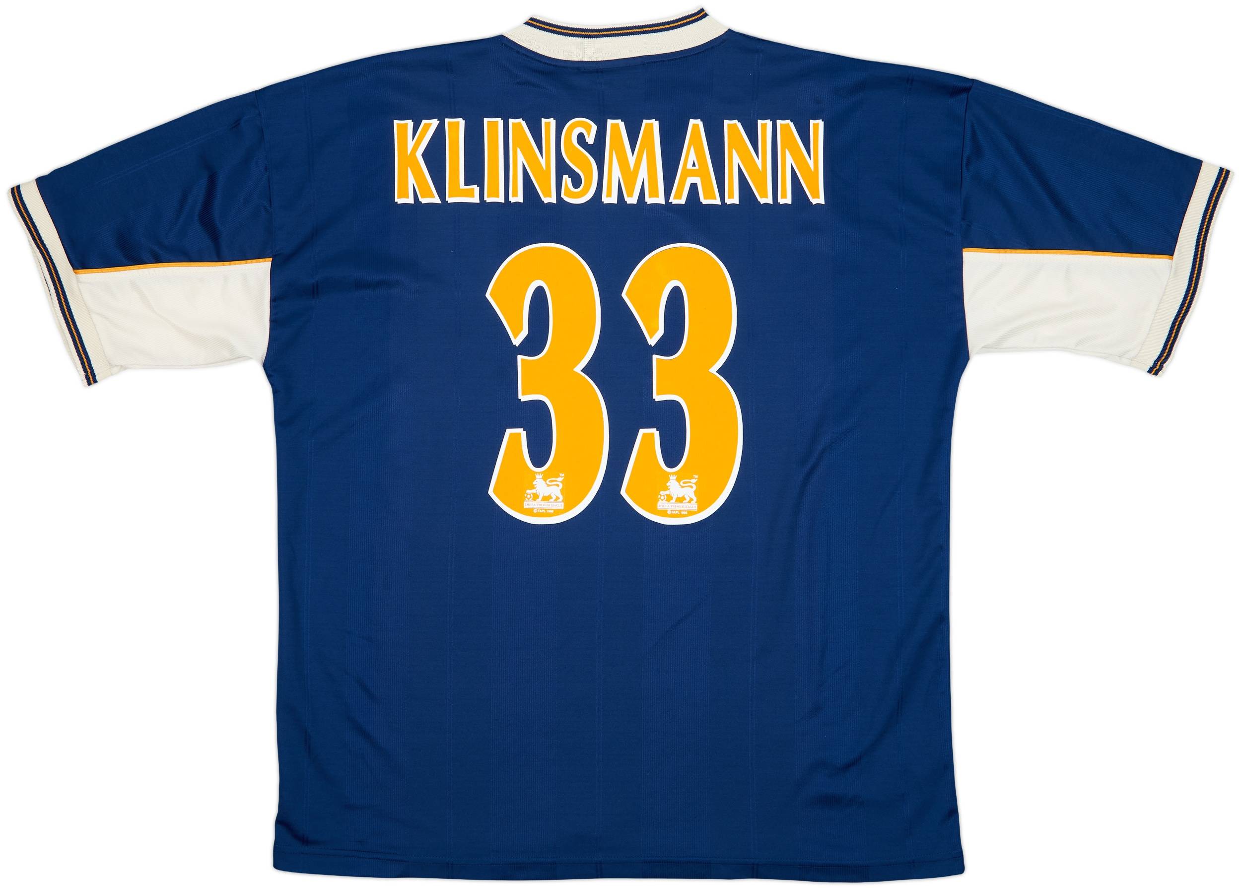 1997-98 Tottenham Away Shirt Klinsmann #33 - 7/10 - (XL)