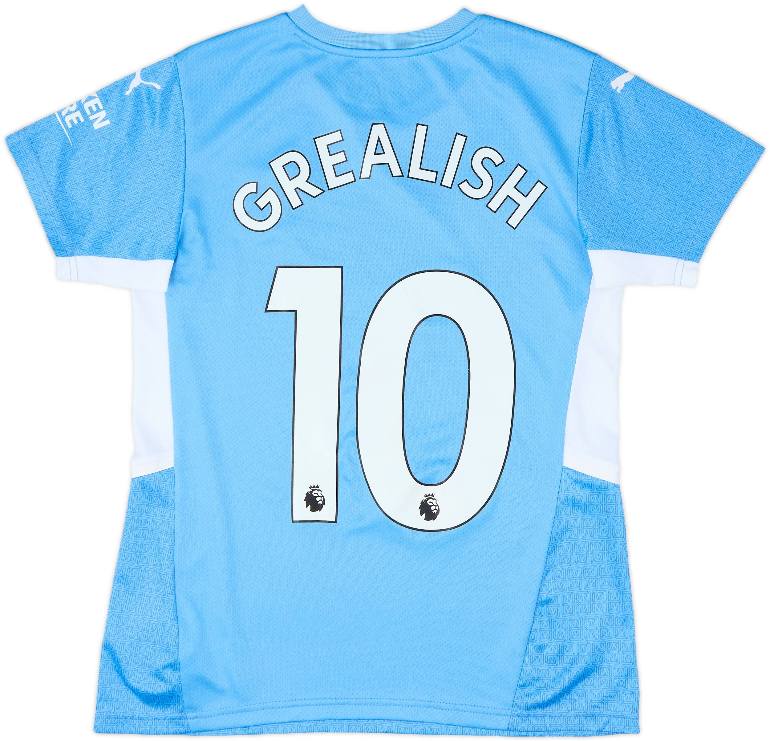 2021-22 Manchester City Home Shirt Grealish #10 - 7/10 - (Women's S)