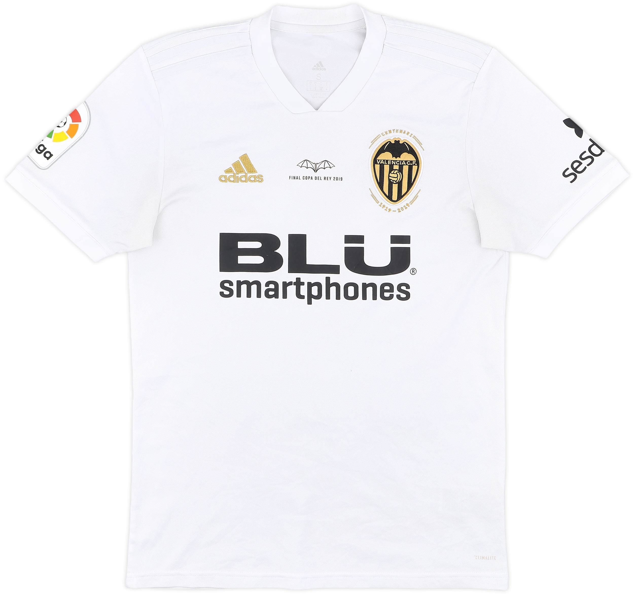 2018-19 Valencia 'Copa Del Rey' Centenary Home Shirt - 6/10 - (S)