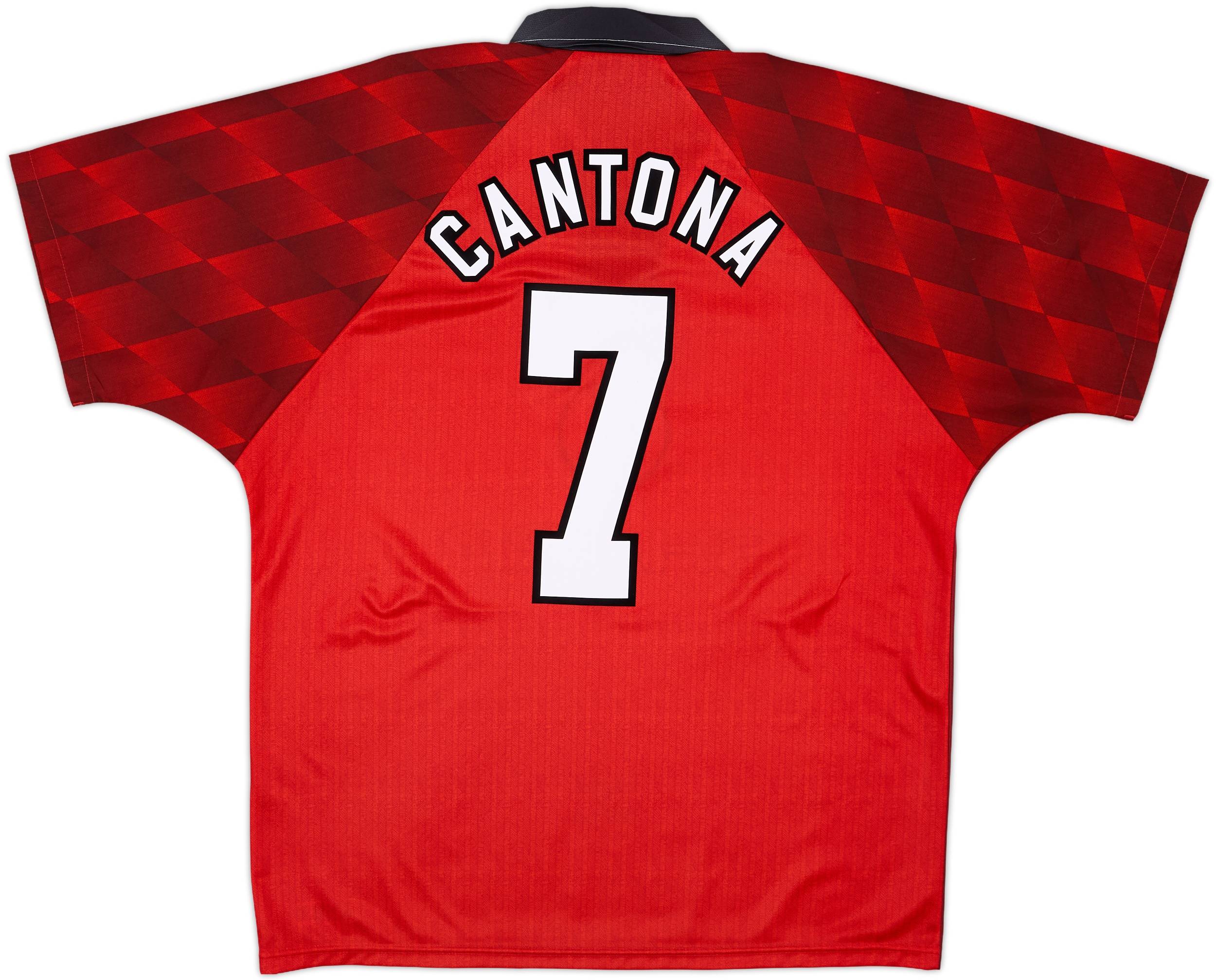 1996-98 Manchester United Home Shirt Cantona #7 - 8/10 - (L)