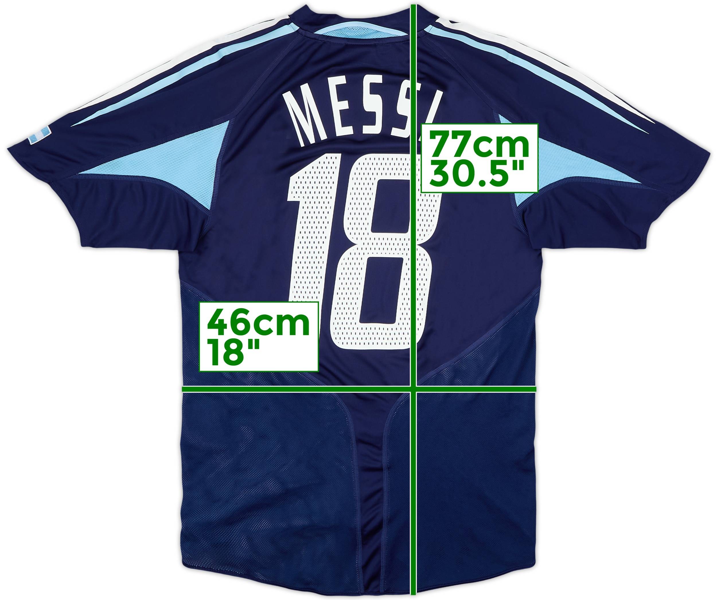 アルゼンチン/2004年/A #18 メッシ 2004-05 Argentina Away Shirt Messi #18 - 9/10 - (S)