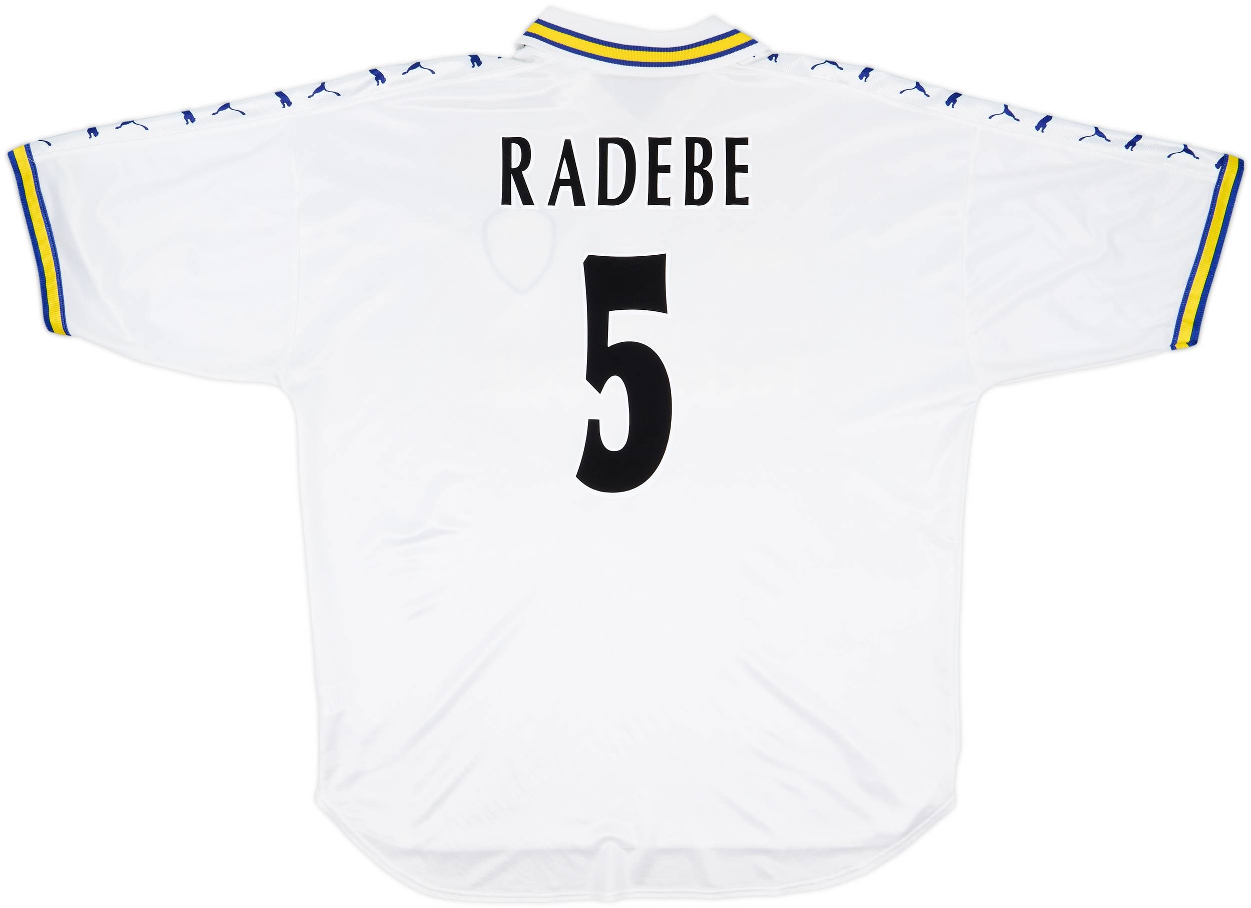 1998-00 Leeds United Home Shirt Radebe #5 - 7/10 - (XXL)