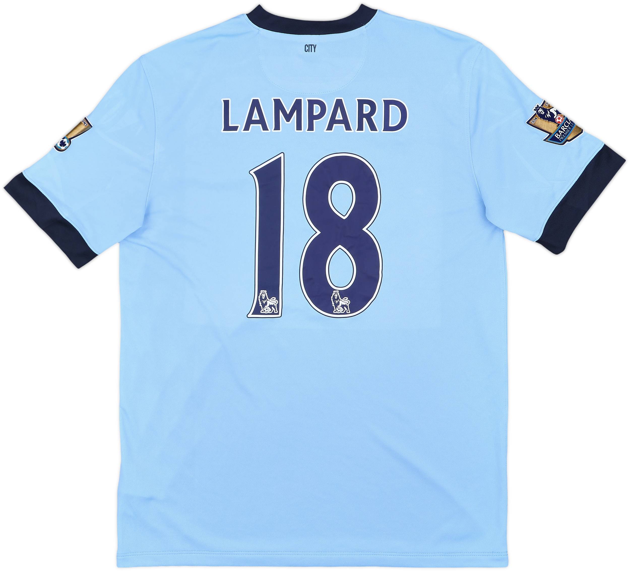 2014-15 Manchester City Home Shirt Lampard #18 - 8/10 - (L)