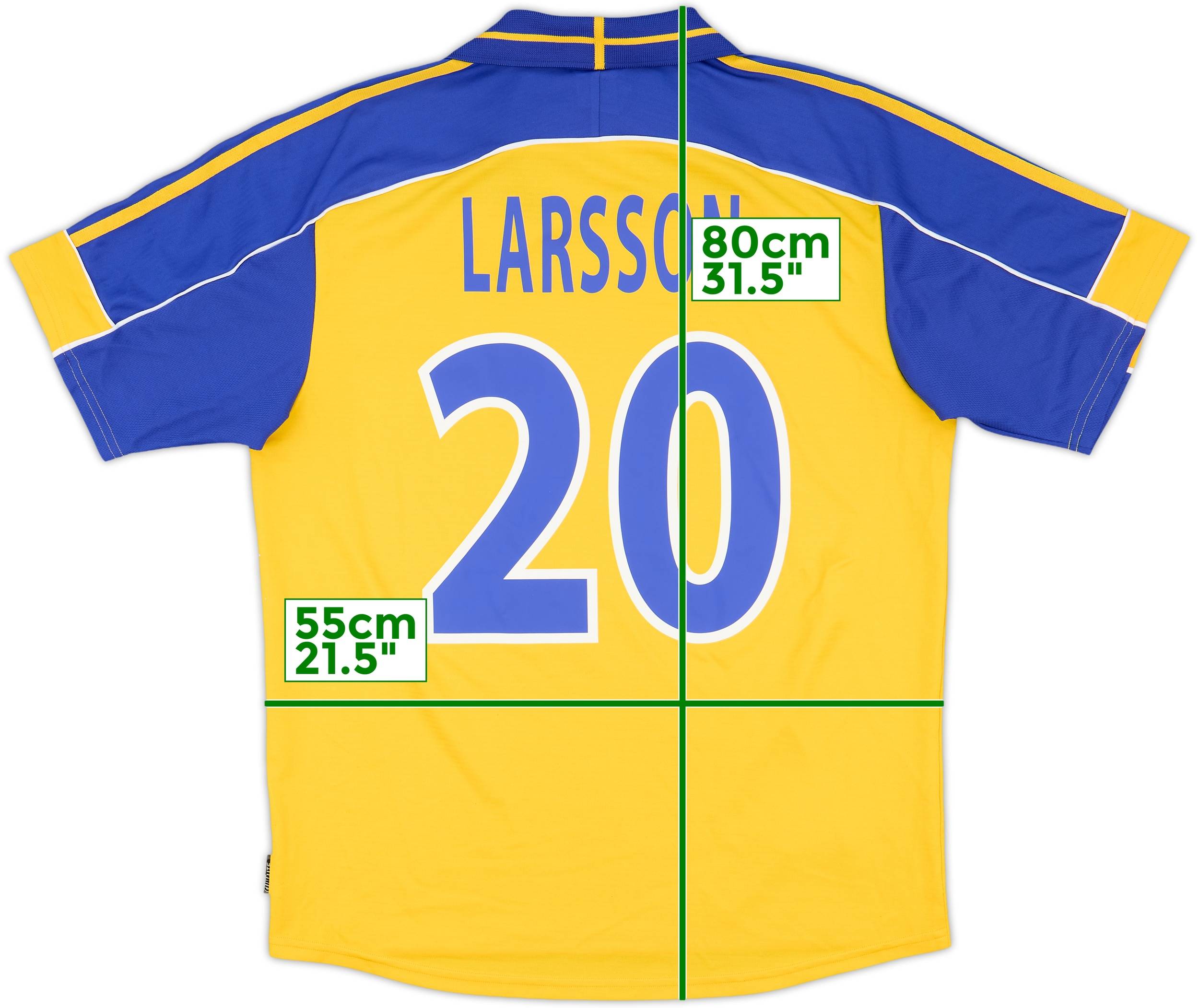 ウェア Y2K vintage 08 Sweden LARSSON UMBRO 17 L 2000-02 Sweden Home Shirt Larsson #20 - 8/10 - (L)