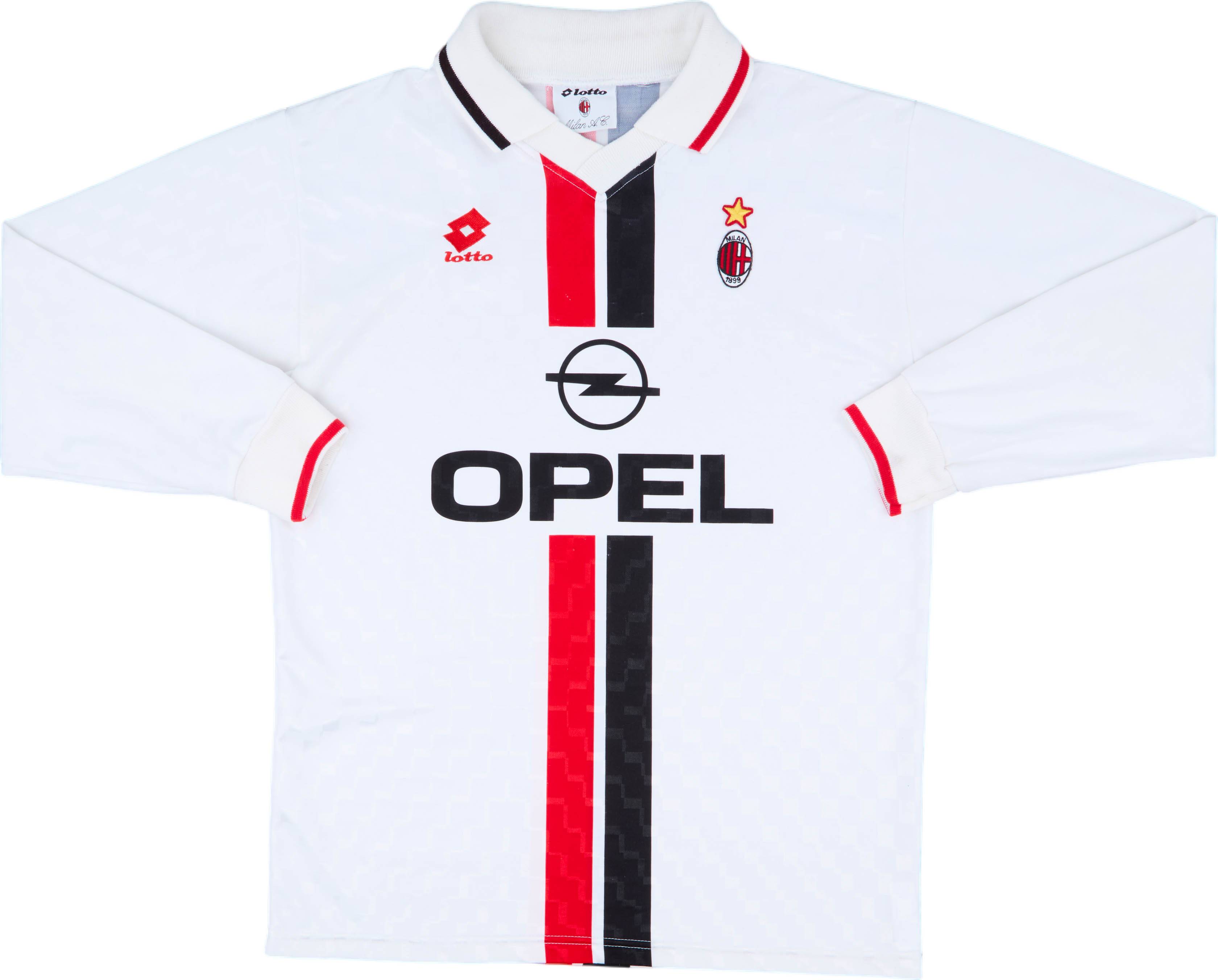 1995-96 AC Milan Away L/S Shirt - 8/10 - (L)