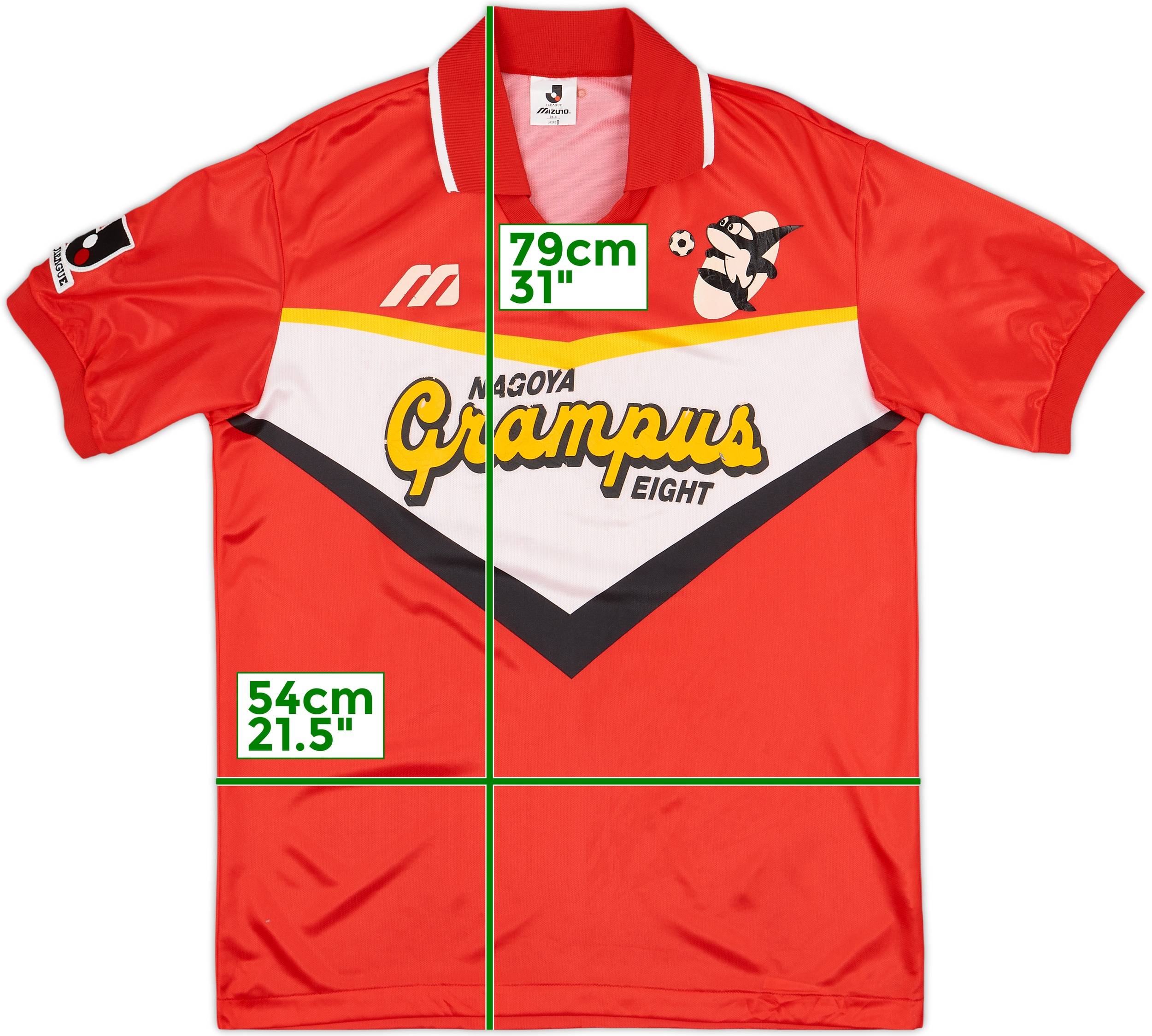 Nagoya Grampus 赤シャツ 1993 Nagoya Grampus Eight Home Shirt - 6/10 - (L)