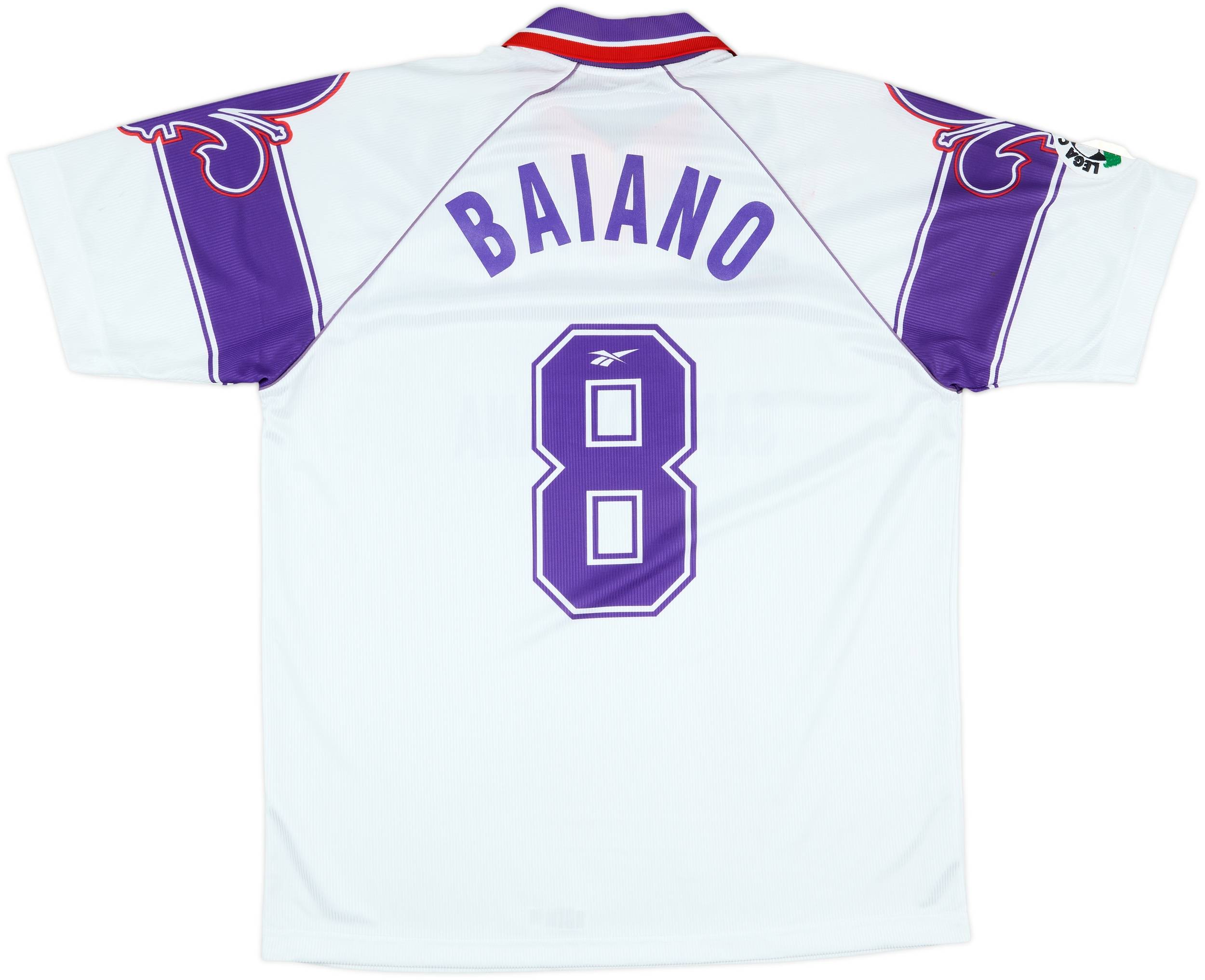 1996-97 Fiorentina Match Issue Away Shirt Baiano #8