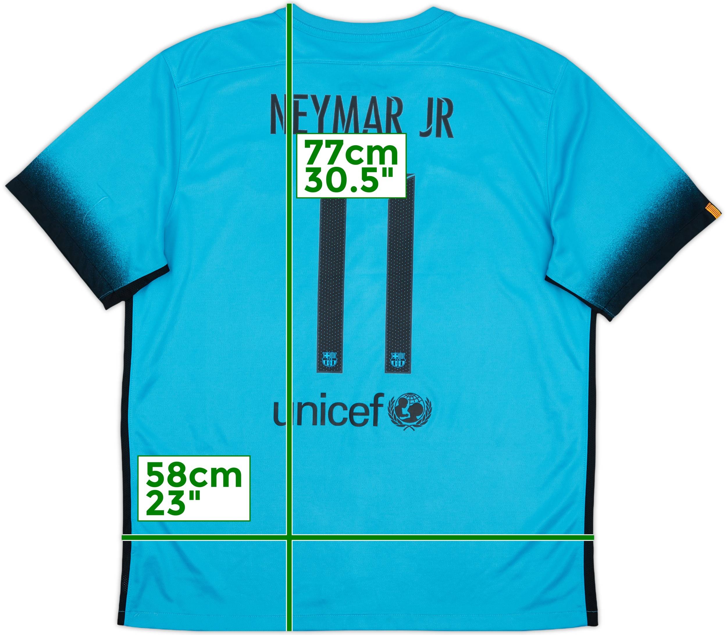 FC Barcelona Neymar Jr. 11番シャツ 2015 FC Barcelona Home Shirt L/S 2015/16 Neymar Jr #11 (XL) – First11