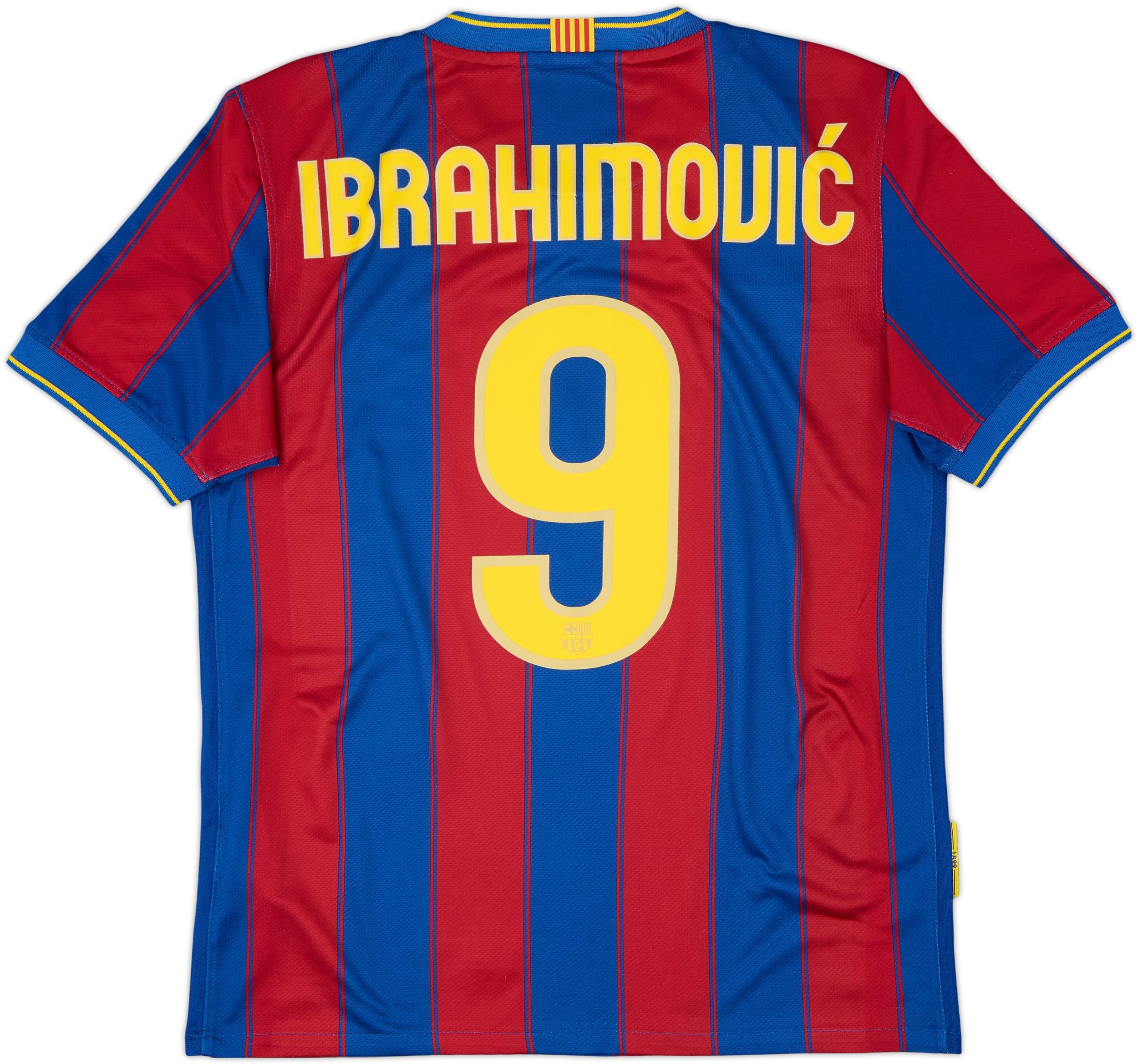 2009-10 Barcelona Home Shirt Ibrahimovic #9 - 6/10 - (S)