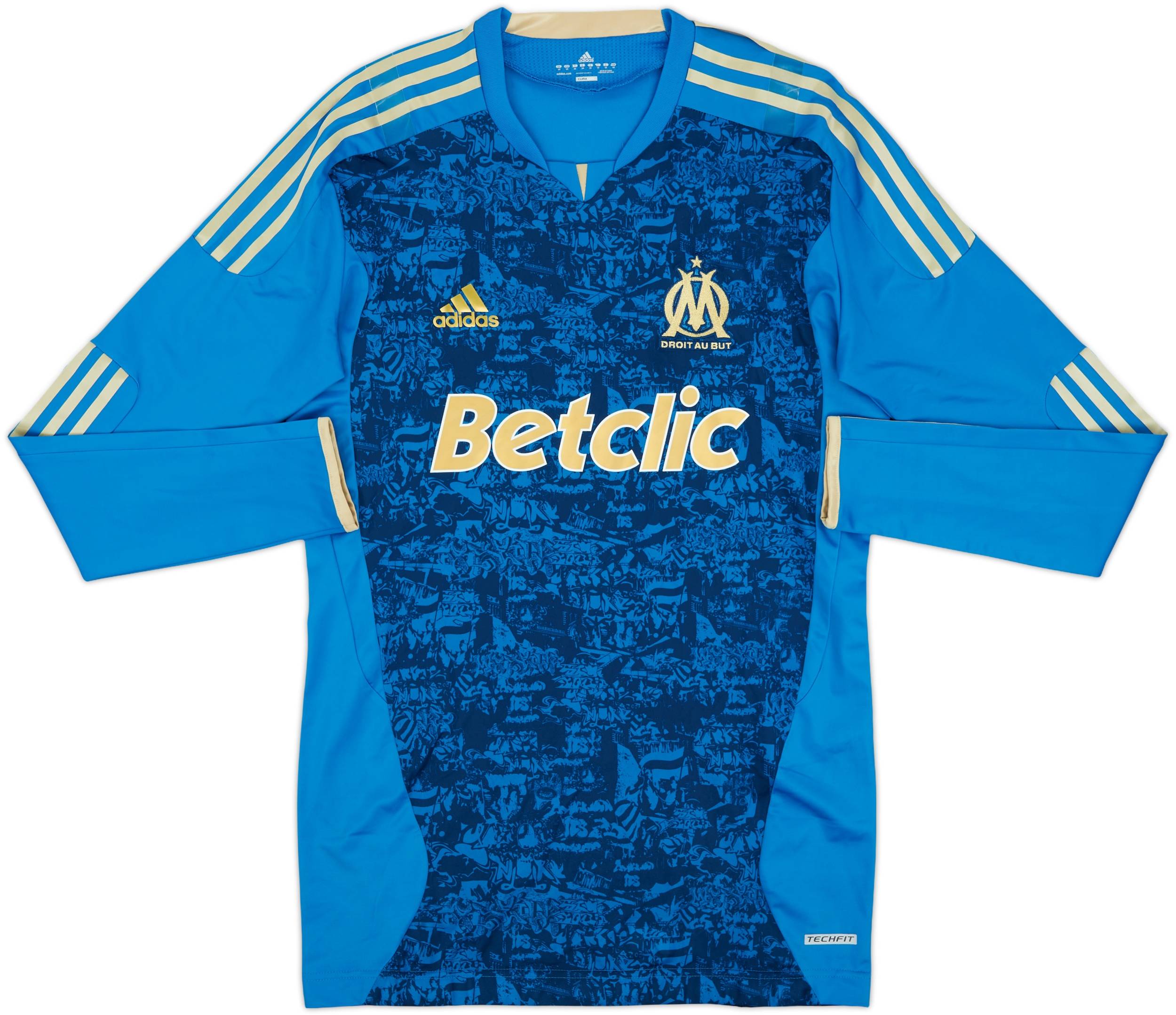 2011-12 Olympique Marseille Player Issue Techfit Away L/S Shirt - 6/10 - (XL)