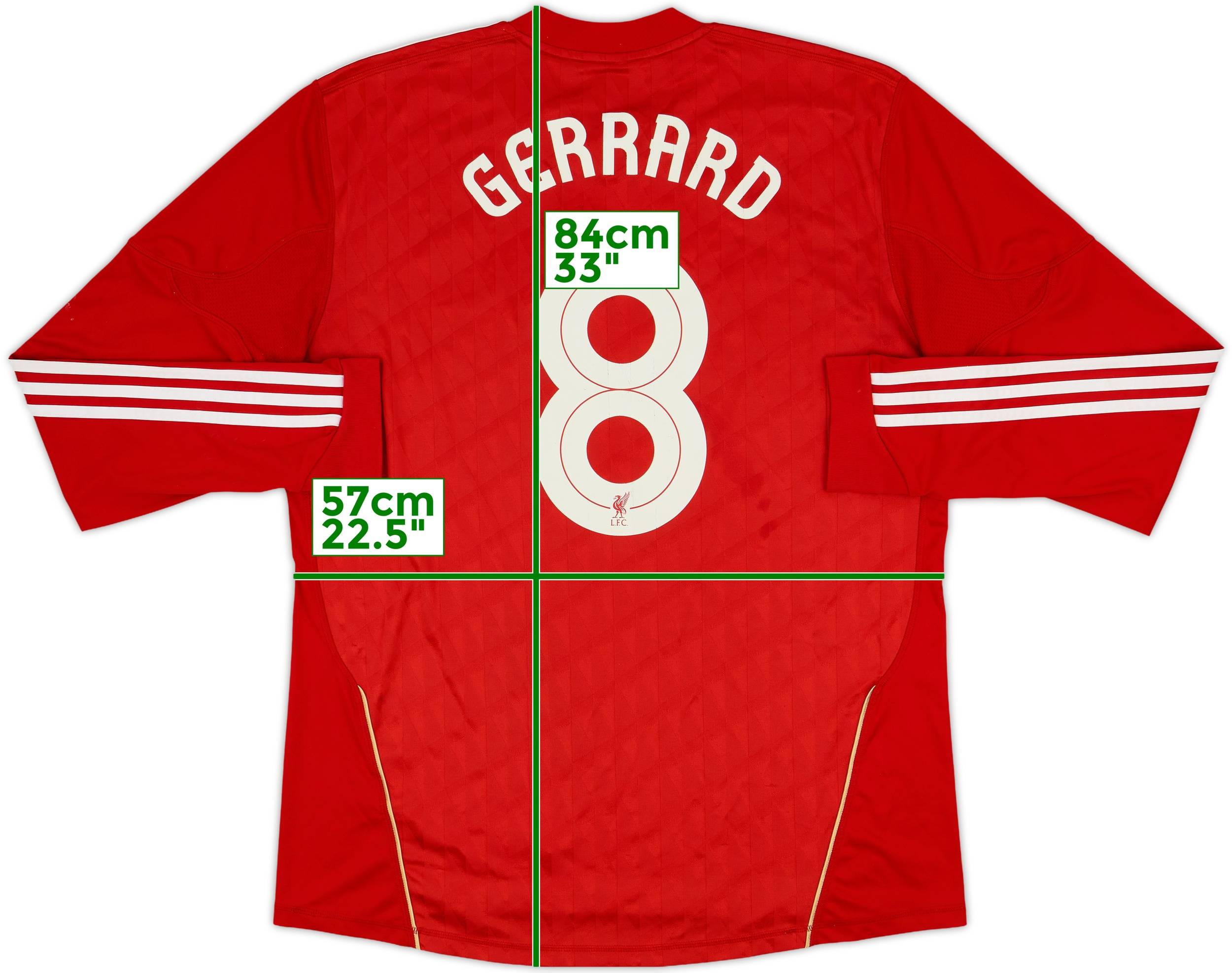 リバプール GERRARD 8 サイズ【M】 2008-10 Liverpool Home Shirt Gerrard #8