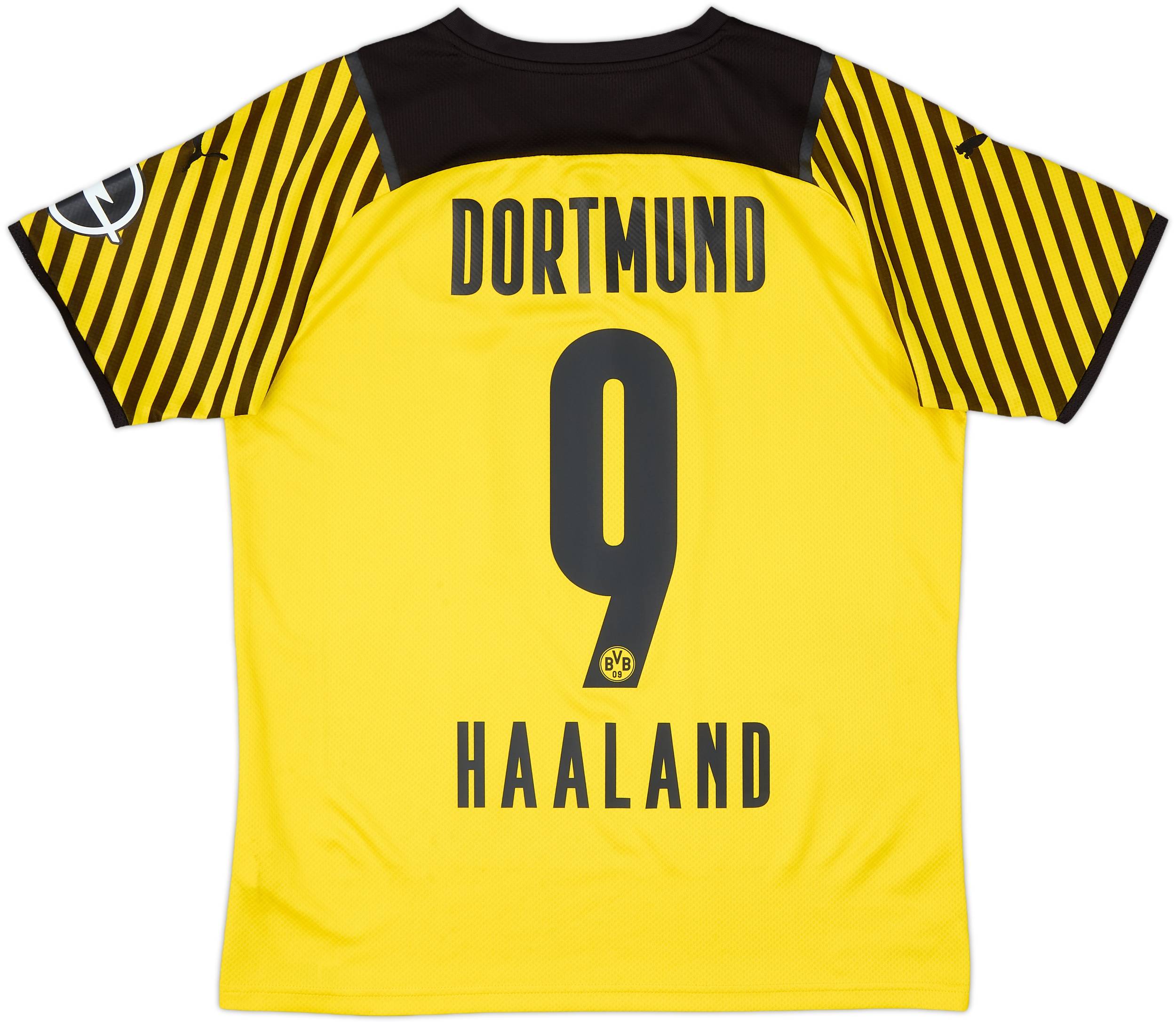 2021-22 Borussia Dortmund Home Shirt Haaland #9 - 7/10 - (M)