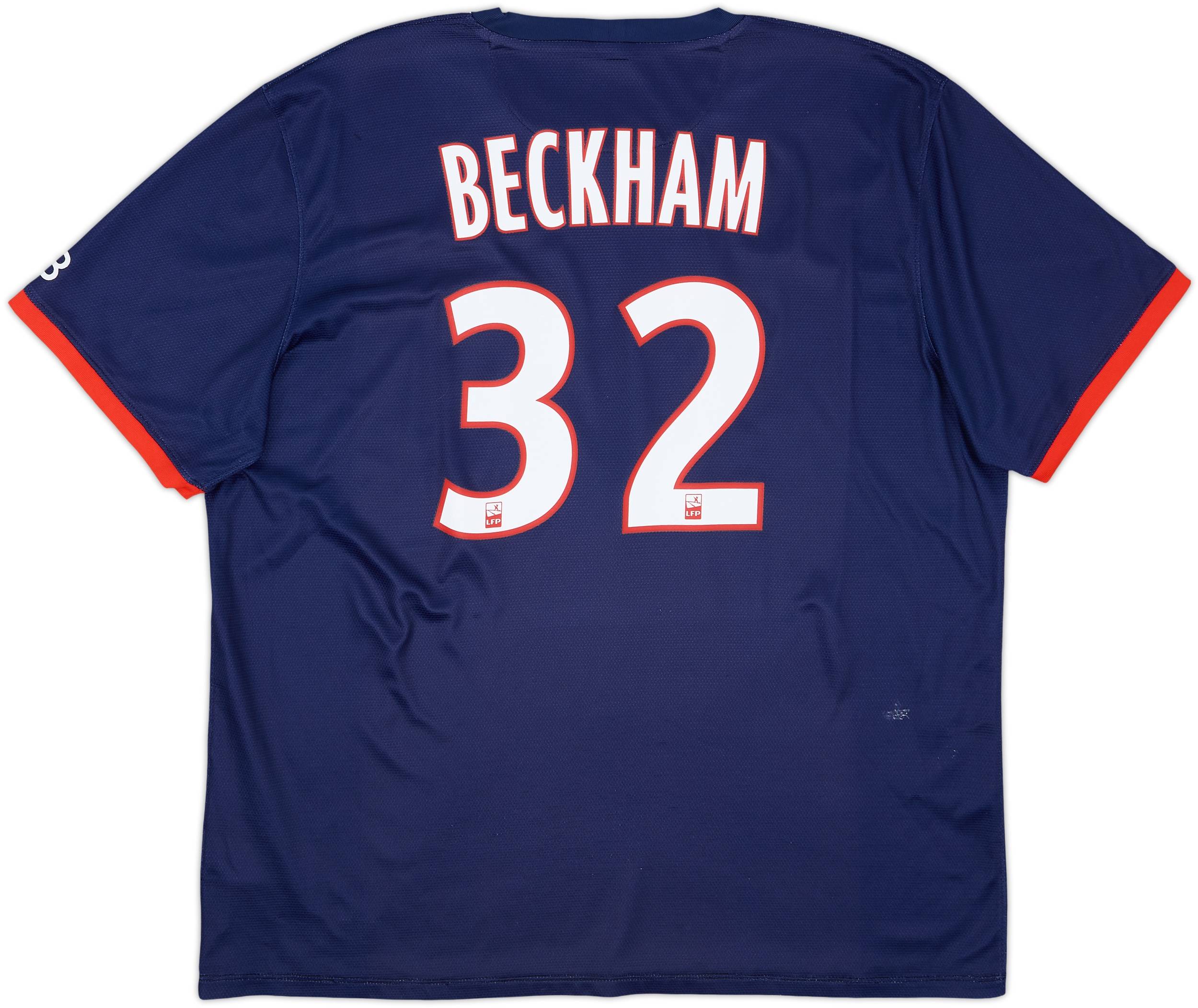 2013-14 Paris Saint-Germain Home Shirt Beckham #32 - 7/10 - (XXL)