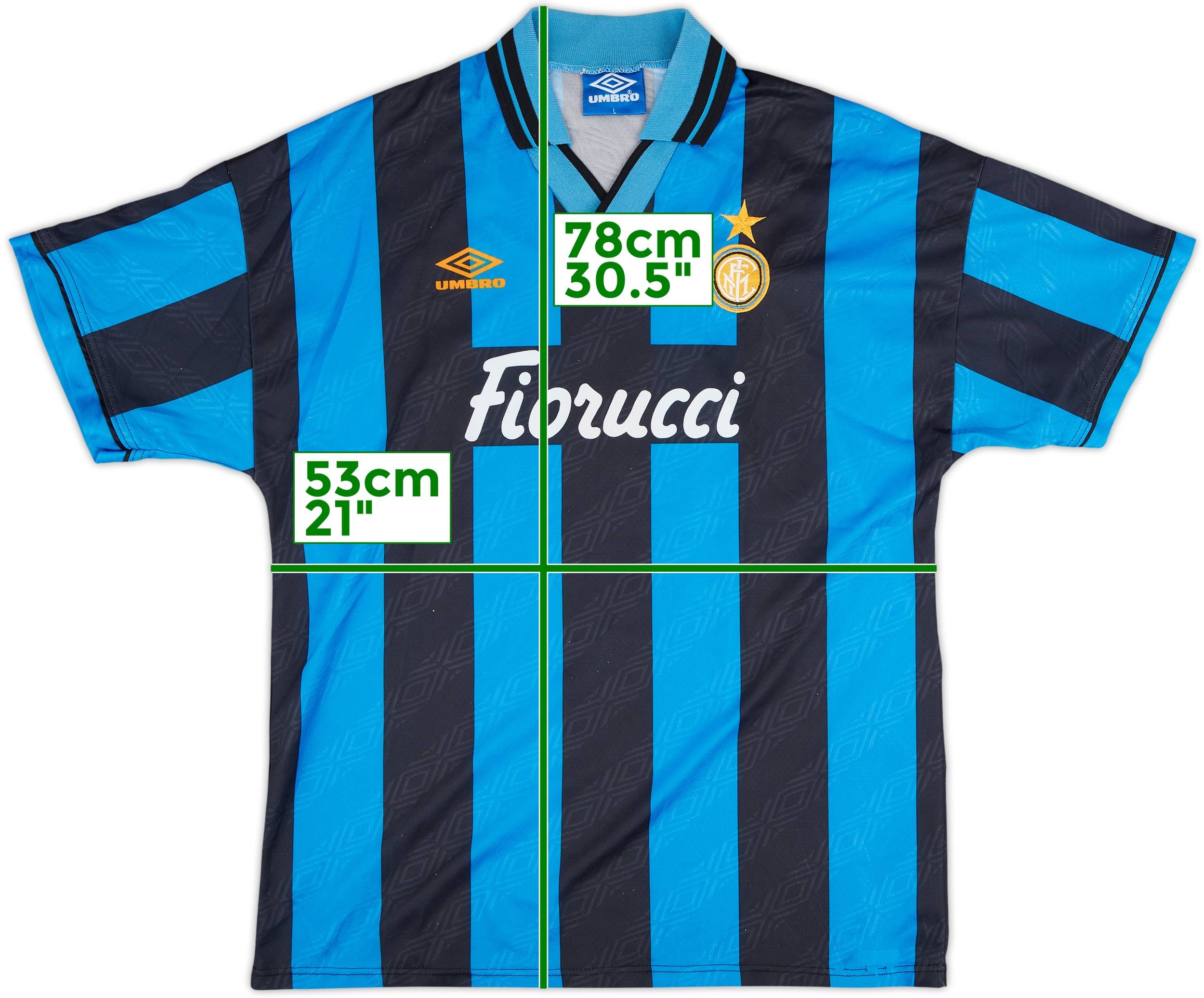 1994-95 Inter Milan Home Shirt - 8/10 - (L)