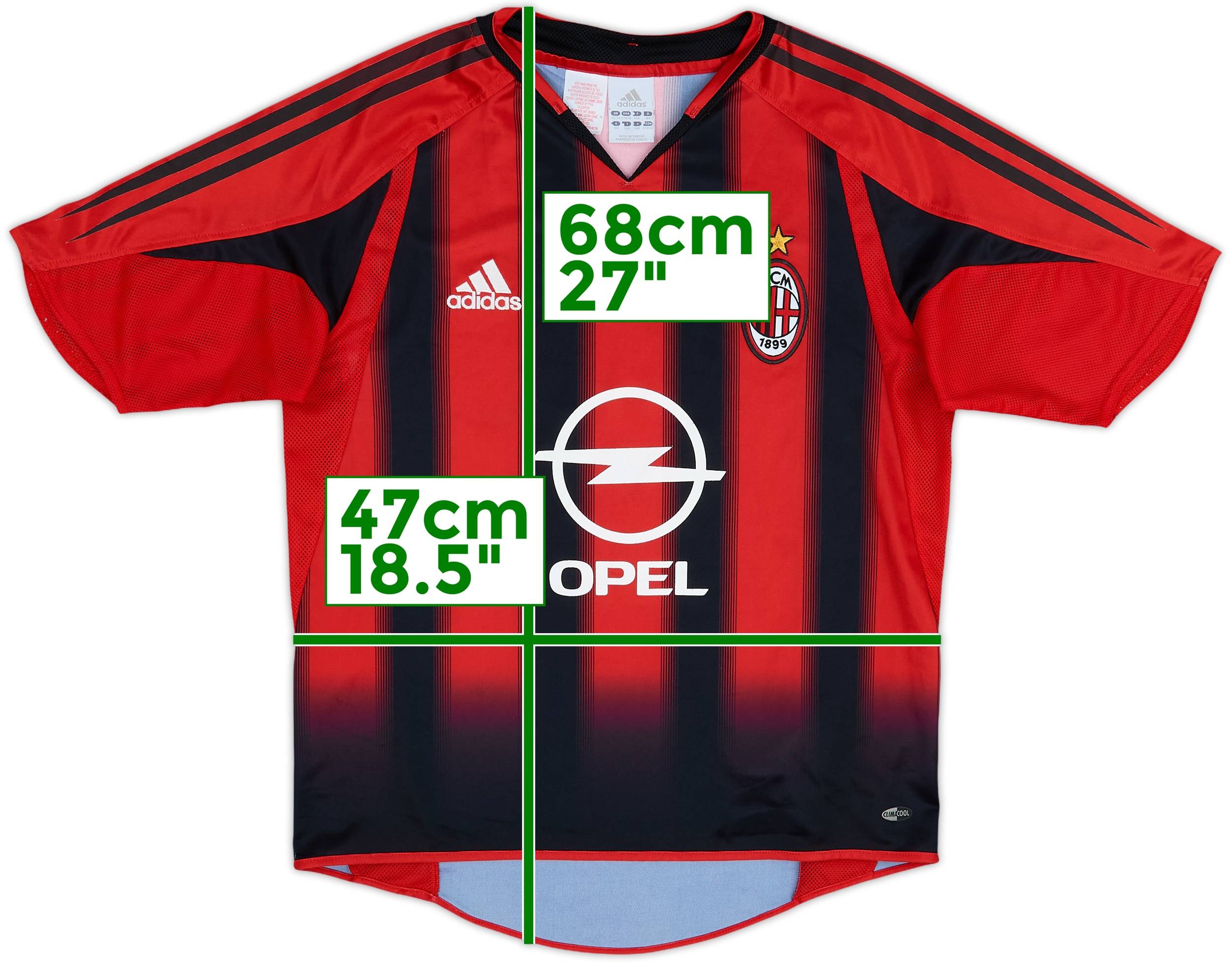 2004-05 AC Milan Home Shirt - 7/10 - (13-14 Years)