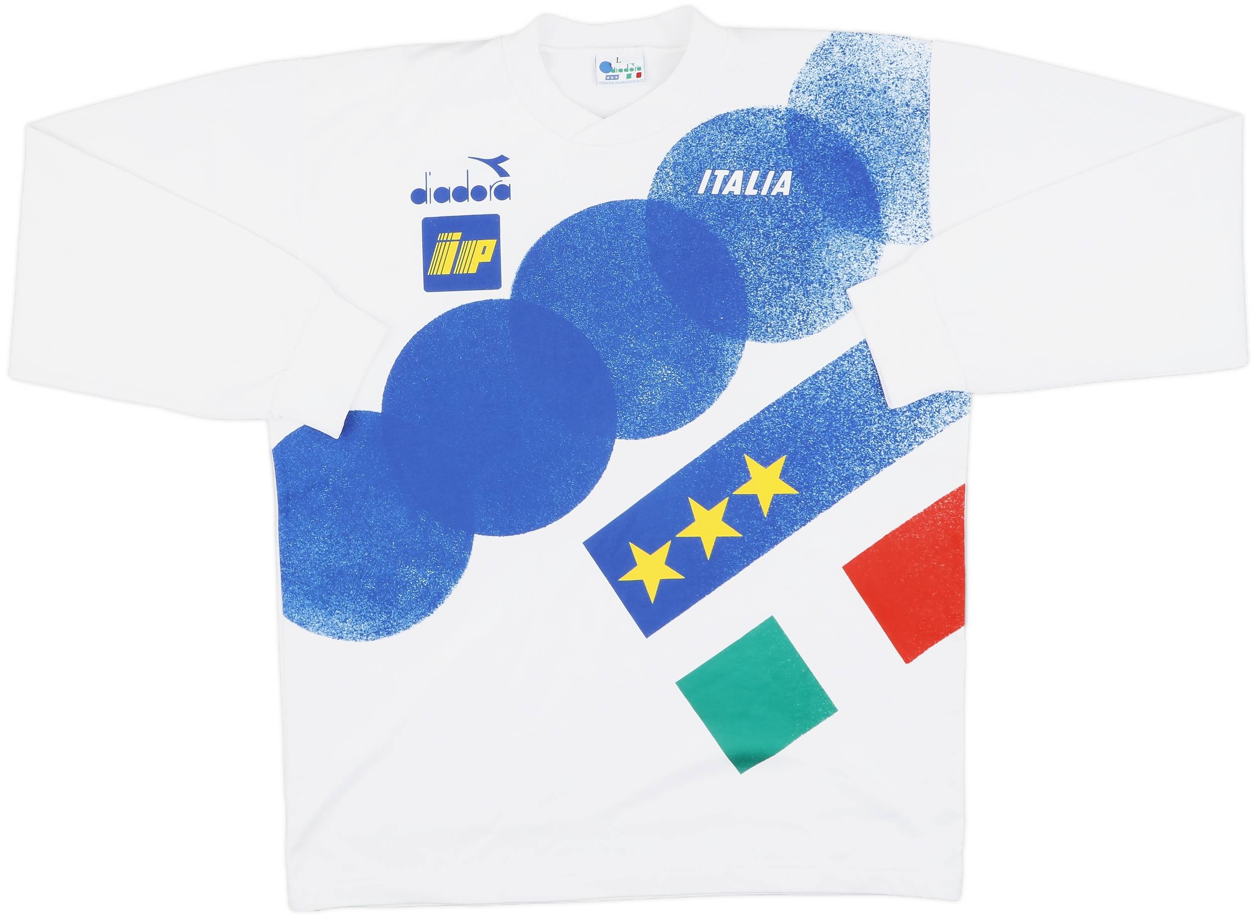 1992-94 Italy Diadora Training L/S Shirt - 8/10 - (L)