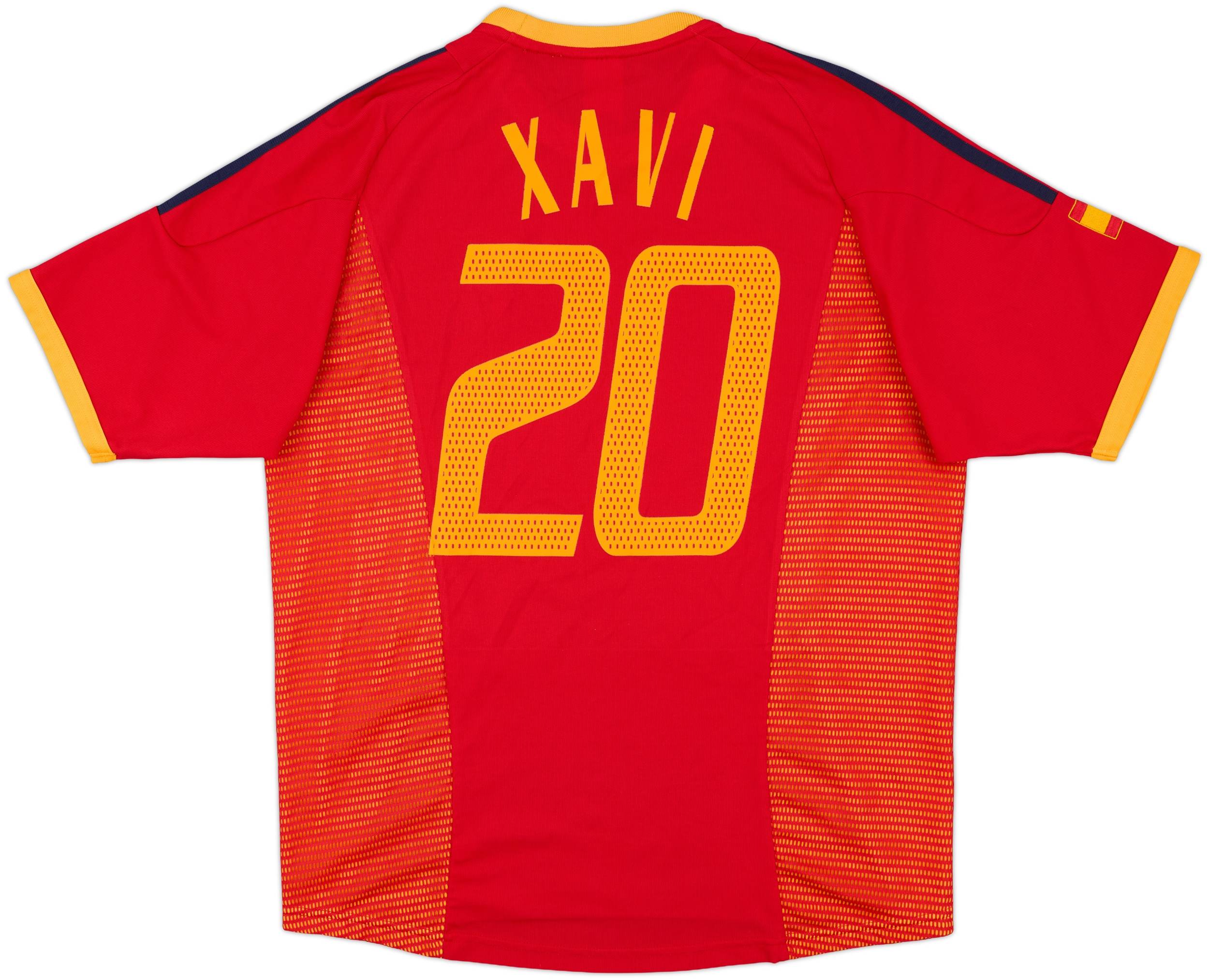 2002-04 Spain Home Shirt Xavi #20 - 7/10 - (L)