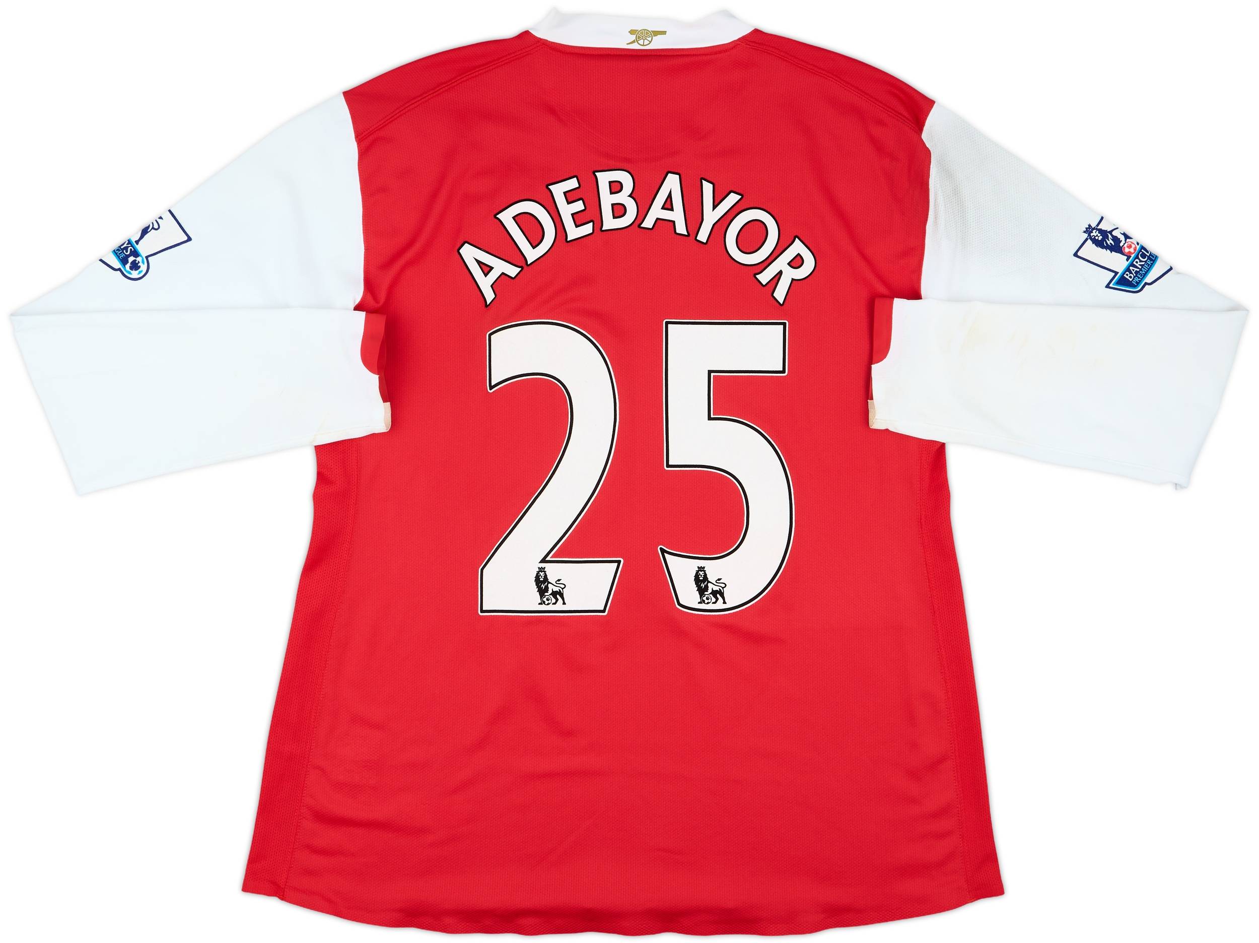 2006-08 Arsenal Match Issue Home L/S Shirt Adebayor #25