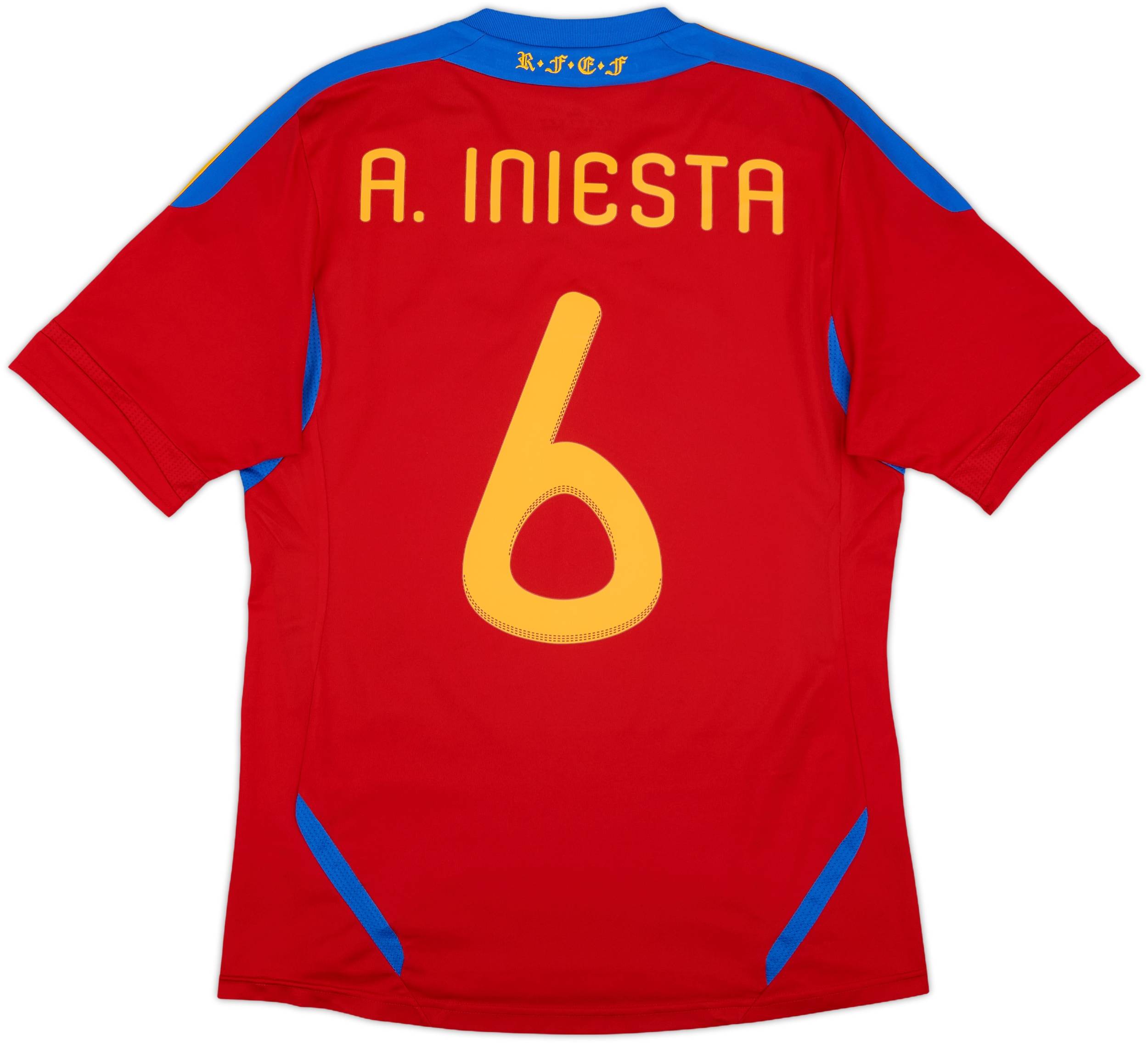 2010-11 Spain Home Shirt #6 8/10 (S)