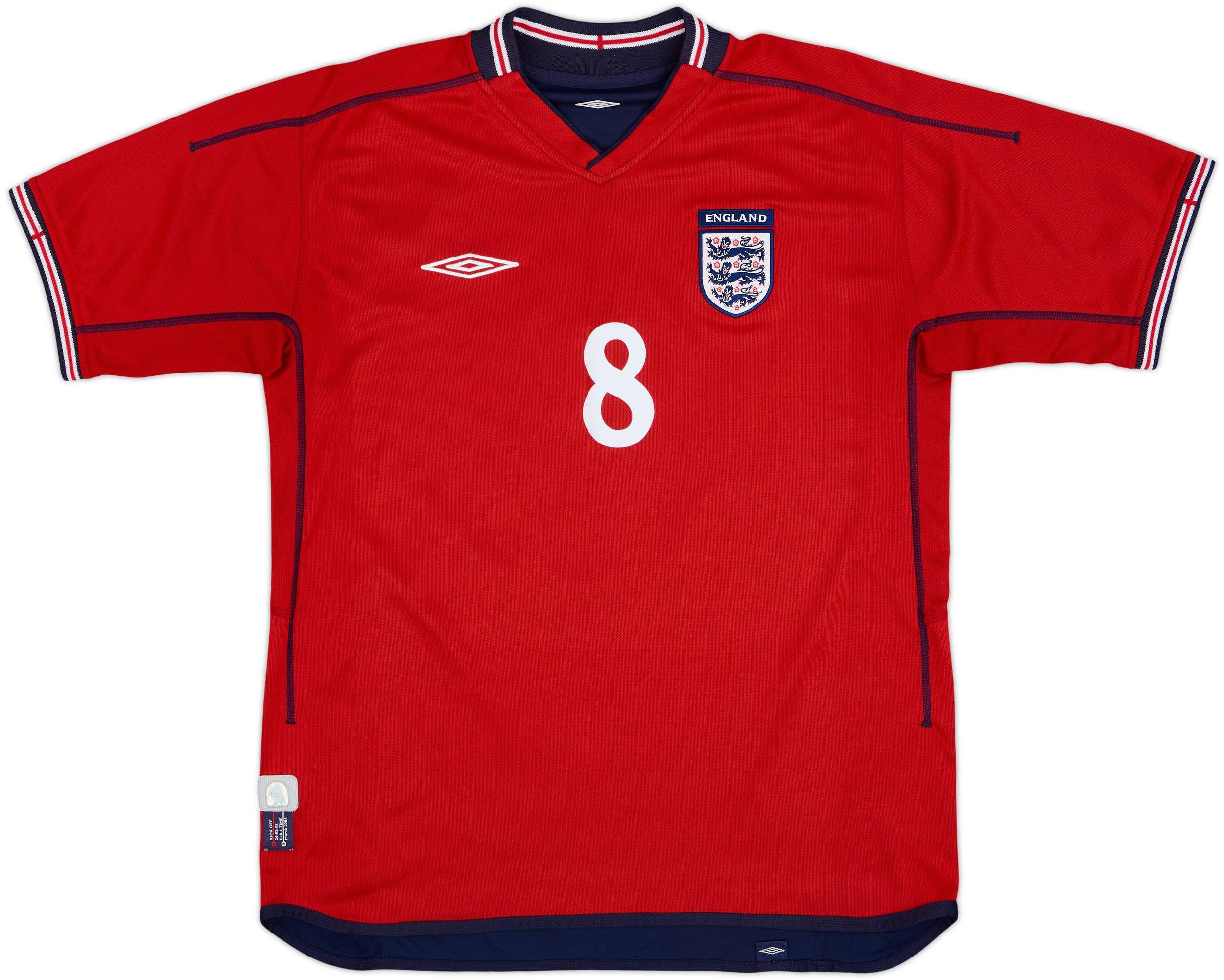 イングランド代表 Umbro シャツ SCHOLES 8 2001/03 SCHOLES #8 England Vintage Umbro Home Football Shirt