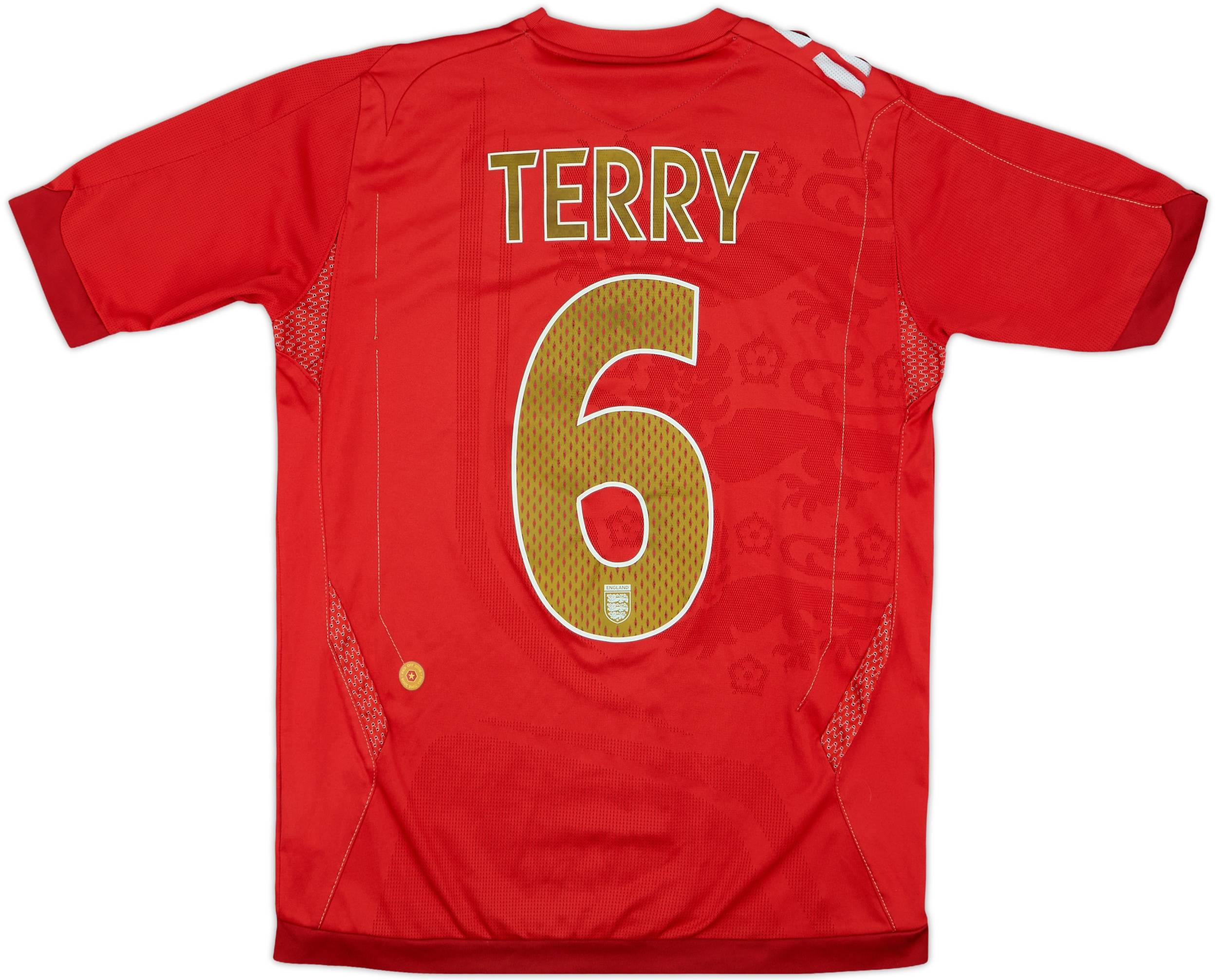 ￼サッカー、イングランド　TERRY 6番 2006-08 England Away Shirt Terry #6 - 6/10 - (XL.Boys)