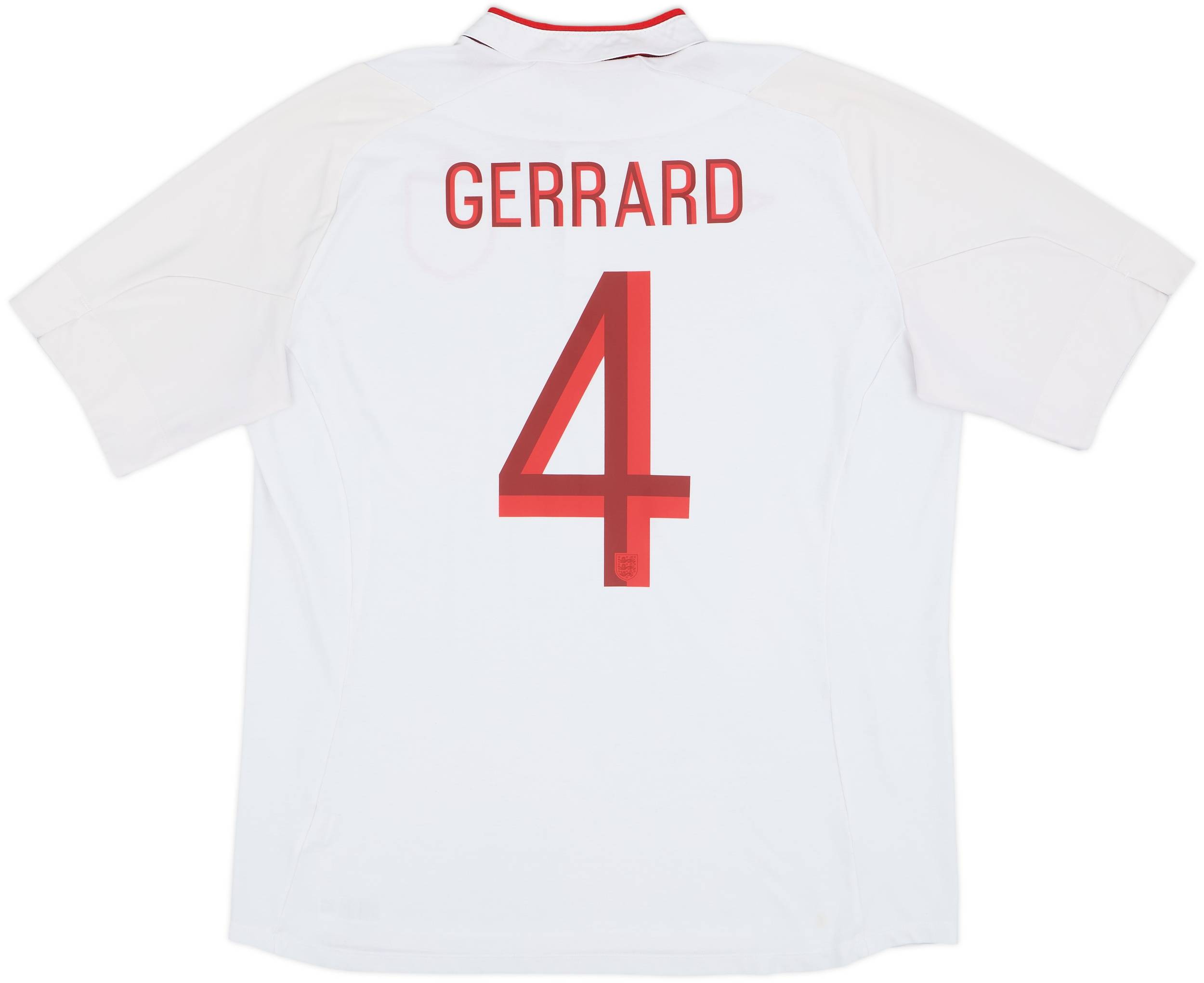 2012-13 England Home Shirt Gerrard #4 - 6/10 - (XL)