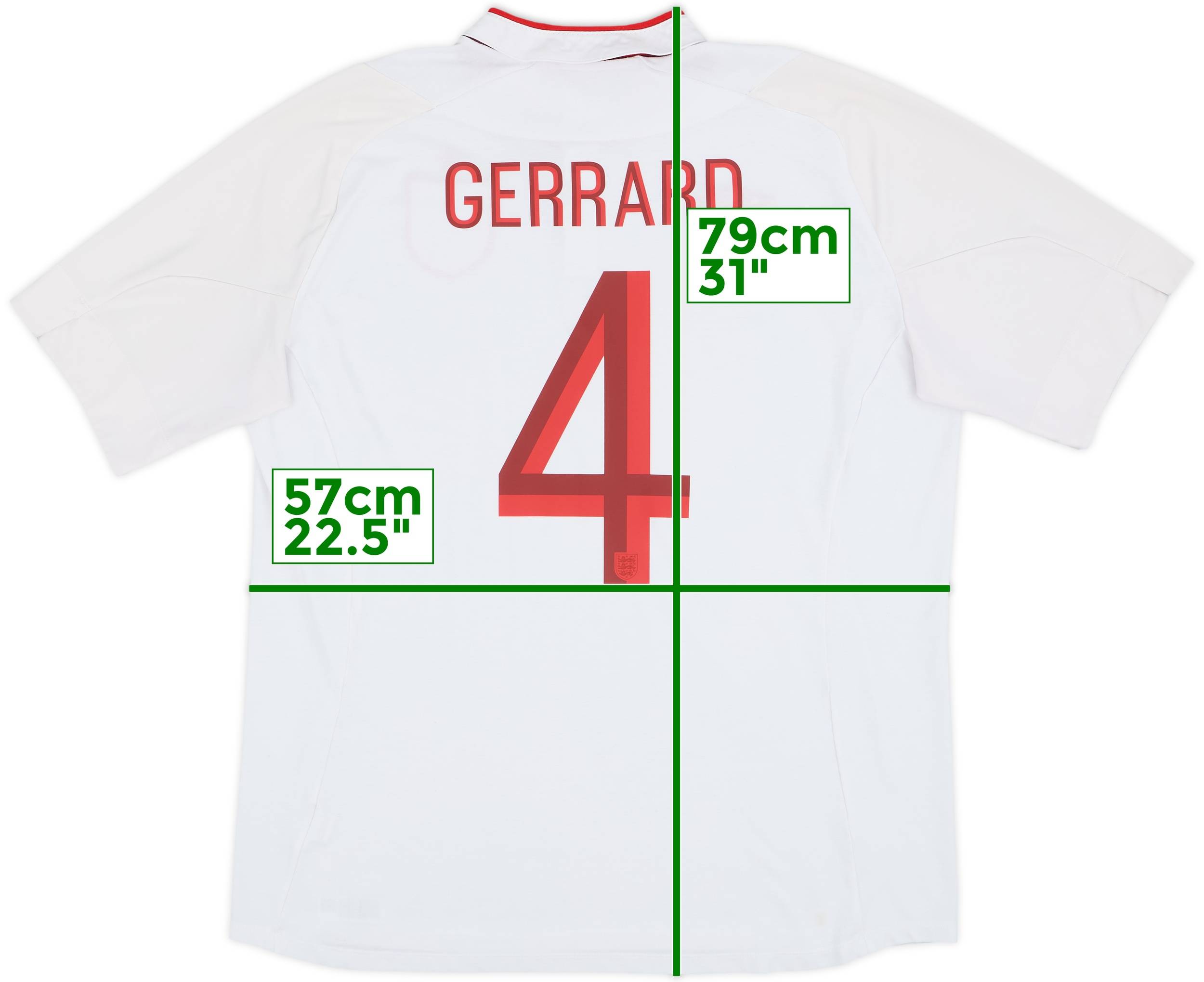 2012-13 England Home Shirt Gerrard #4 - 6/10 - (XL)