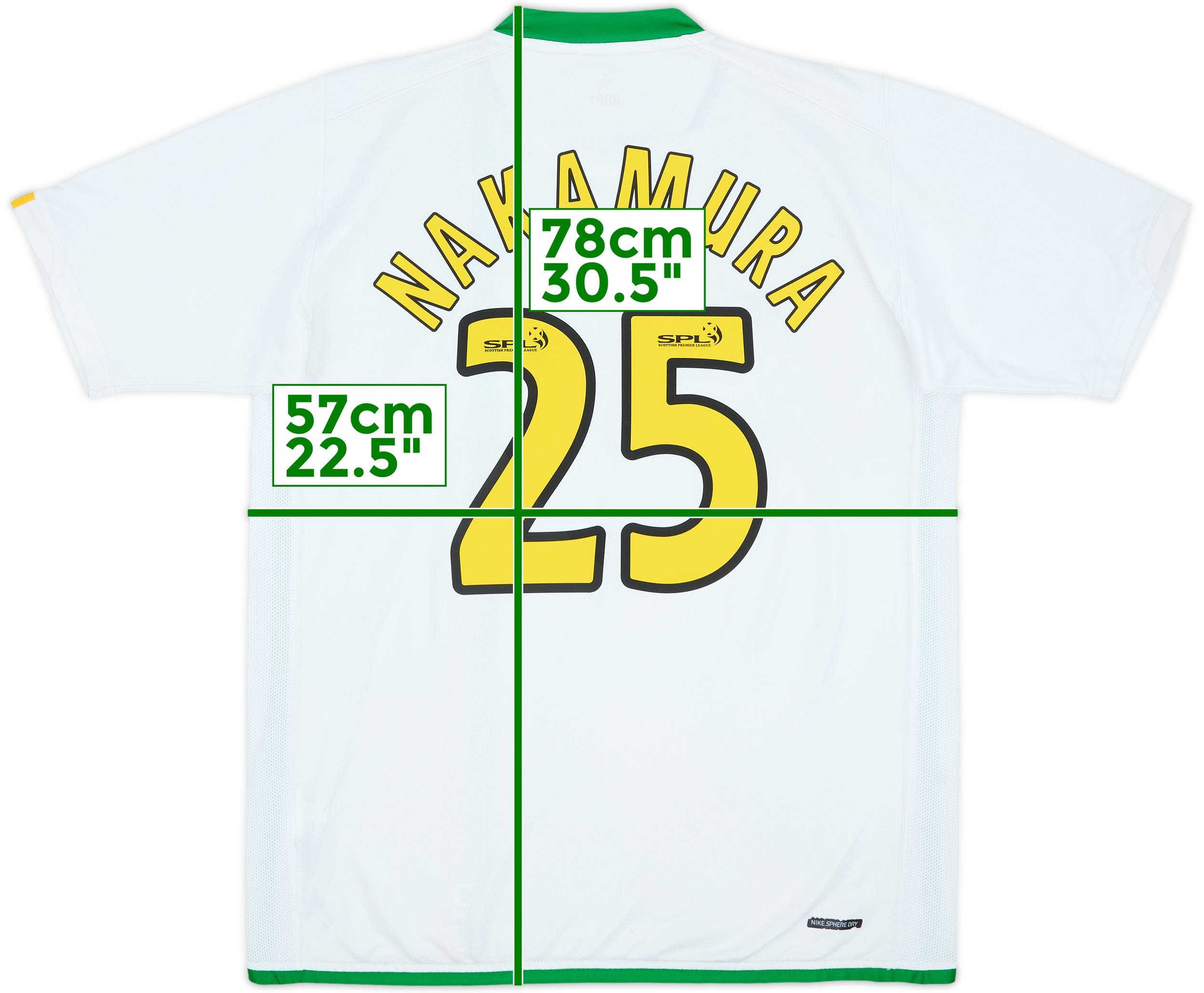 Celtic FC NAKAMURA 25番 シャツ 2007-08 Celtic Home Shirt Nakamura #25 (L)