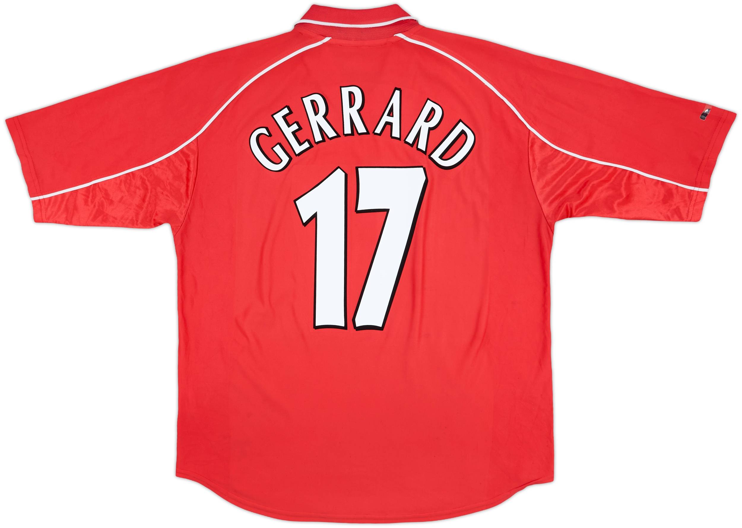 ウェア Liverpool 2000 2001 2002  2000-02 Liverpool Home Shirt Gerrard #17 - 5/10 - (L)