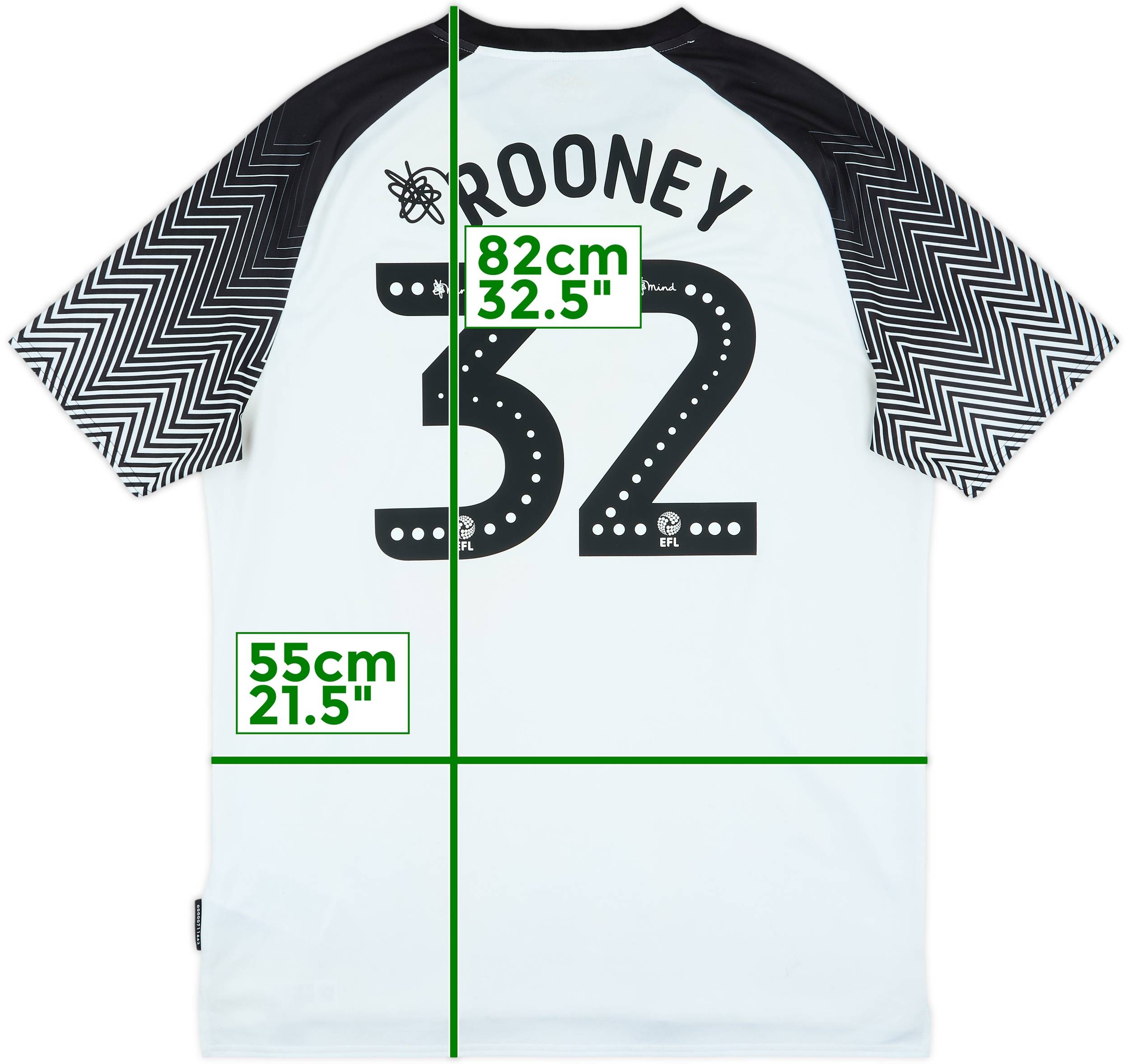 ウェア UMBRO DERBY COUNTY Rooney 2019-20 Derby County Home Shirt Rooney #32 - 5/10 - (XL)