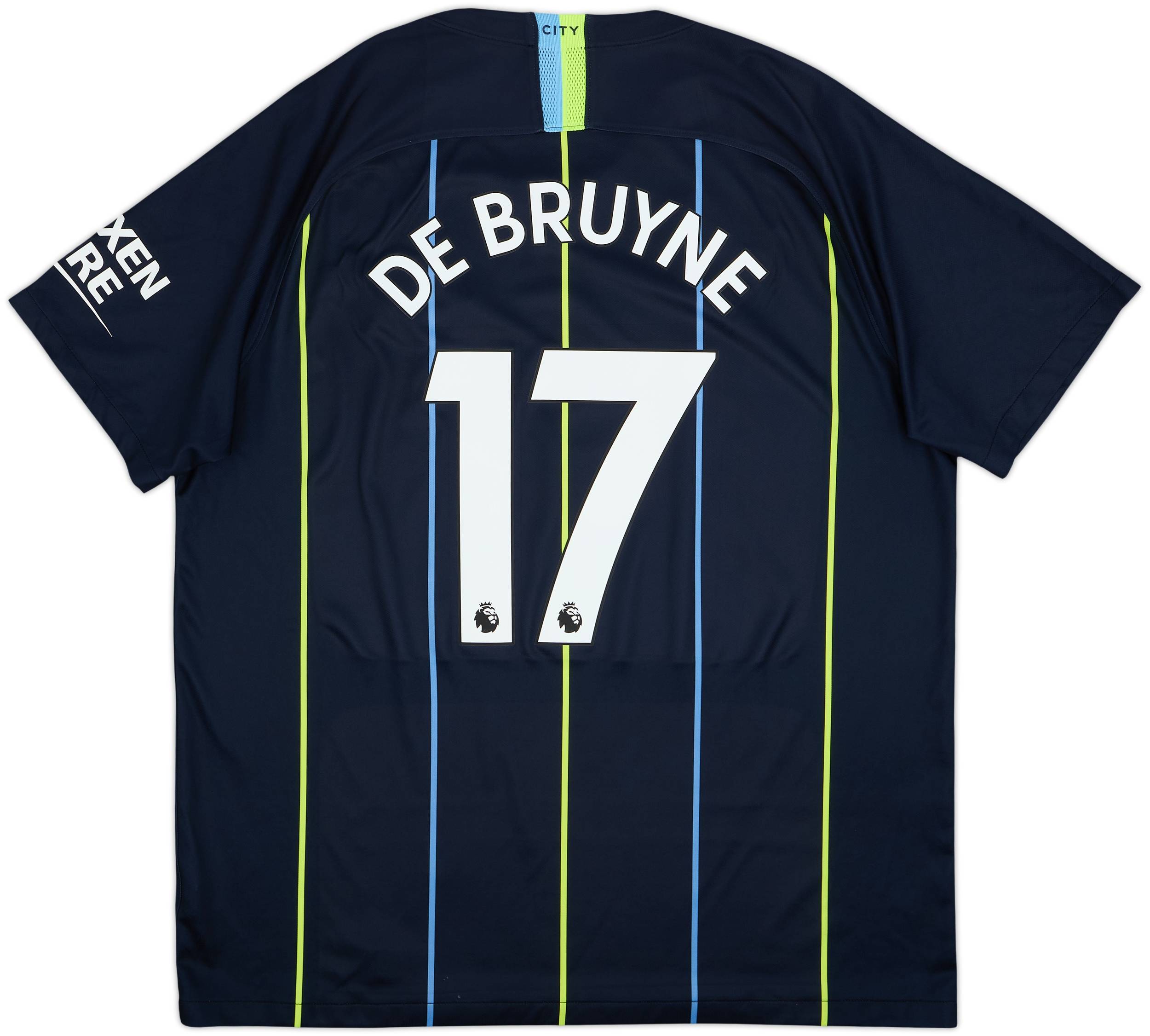 2018-19 Manchester City Away Shirt De Bruyne #17 - 9/10 - (XL)