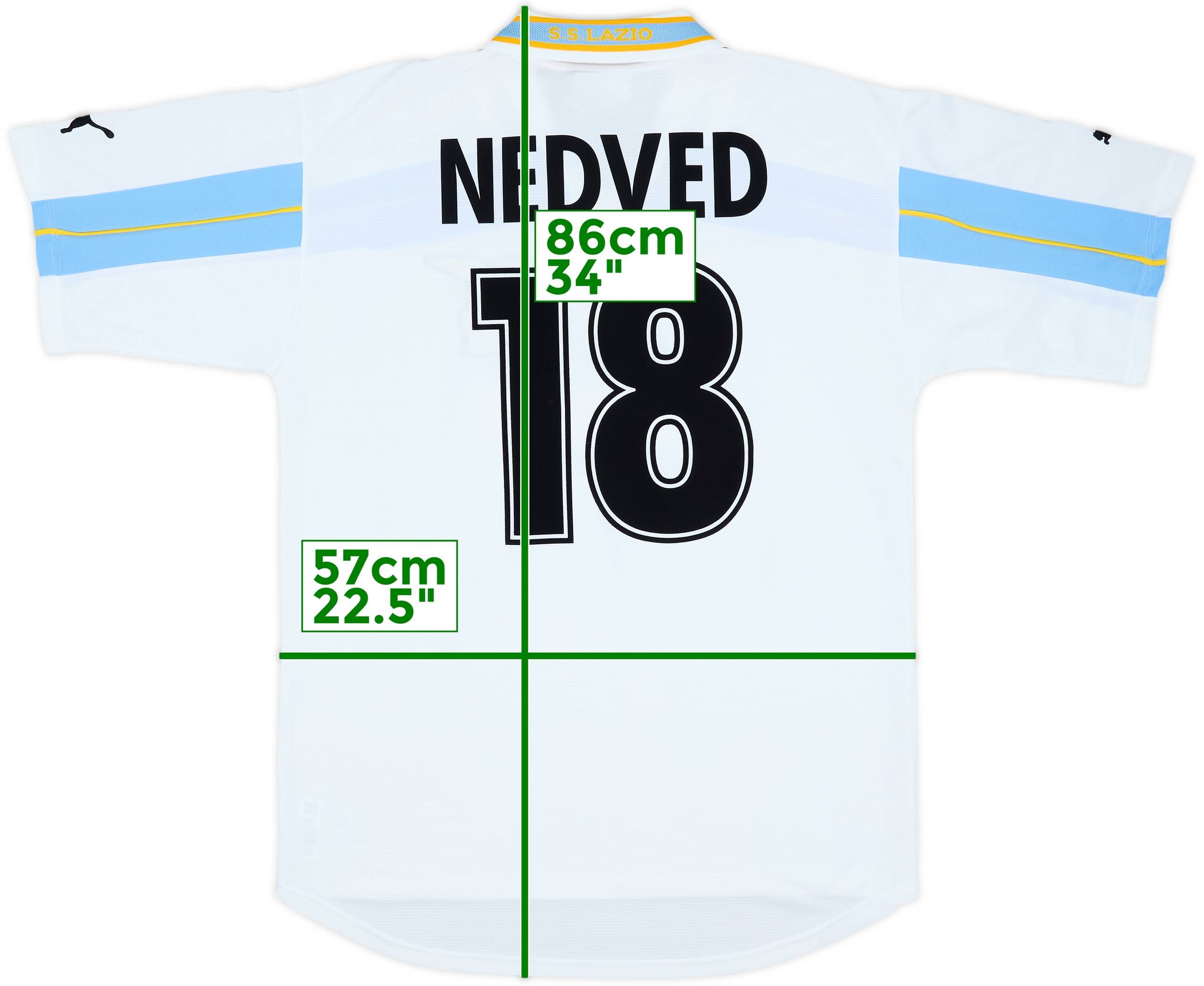 2000-01 Lazio Centenary Home Shirt Nedved #18 - 7/10 - (XL)