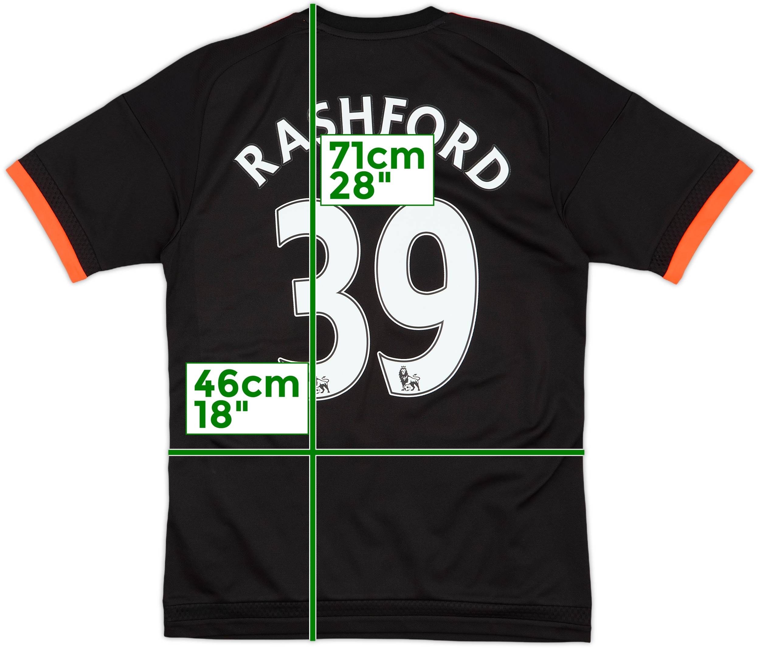 2015-16 Manchester United Third Shirt Rashford #39 - 9/10 - (S)