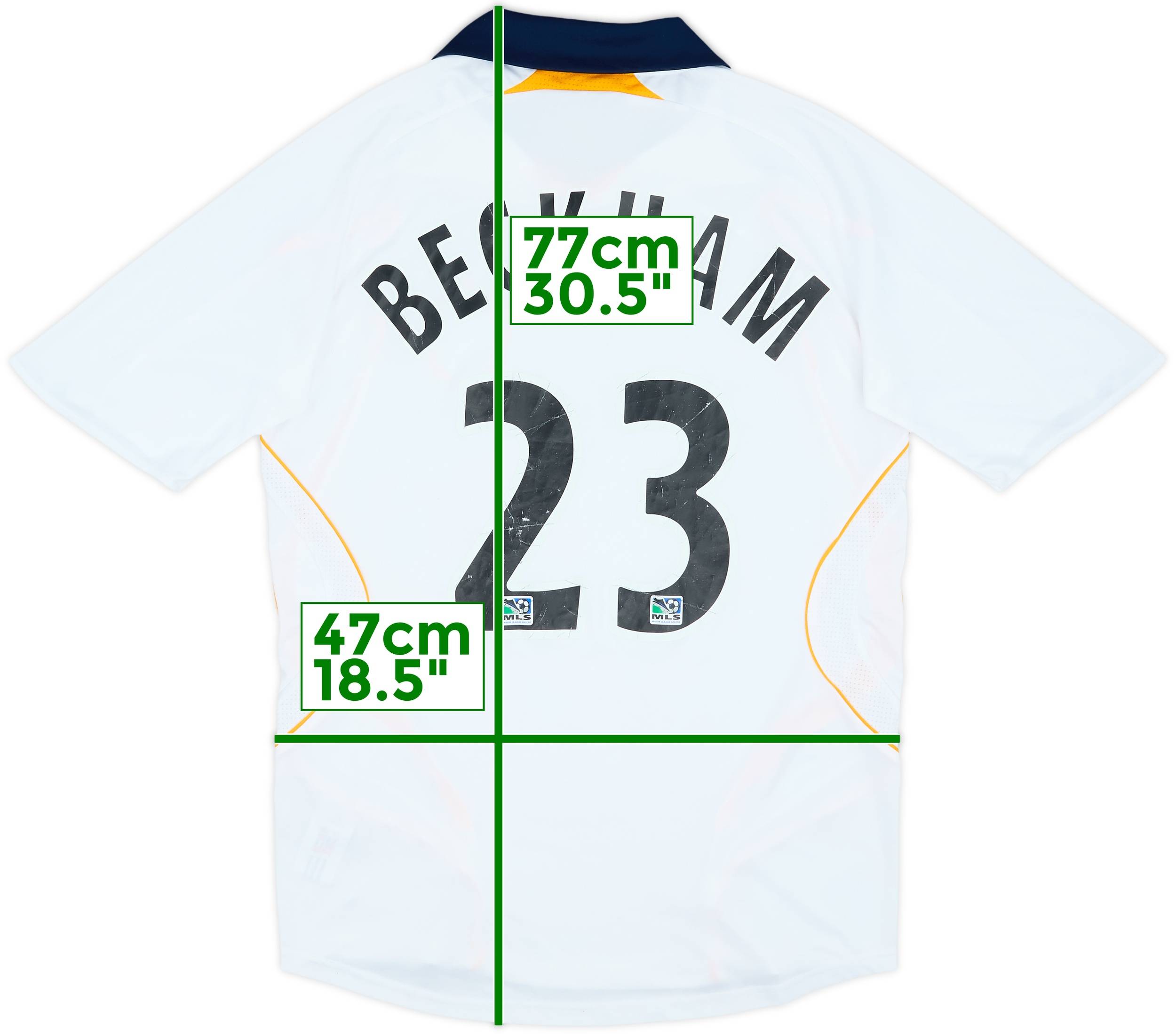 2007-08 LA Galaxy Home Shirt Beckham #23 - 4/10 - (S)