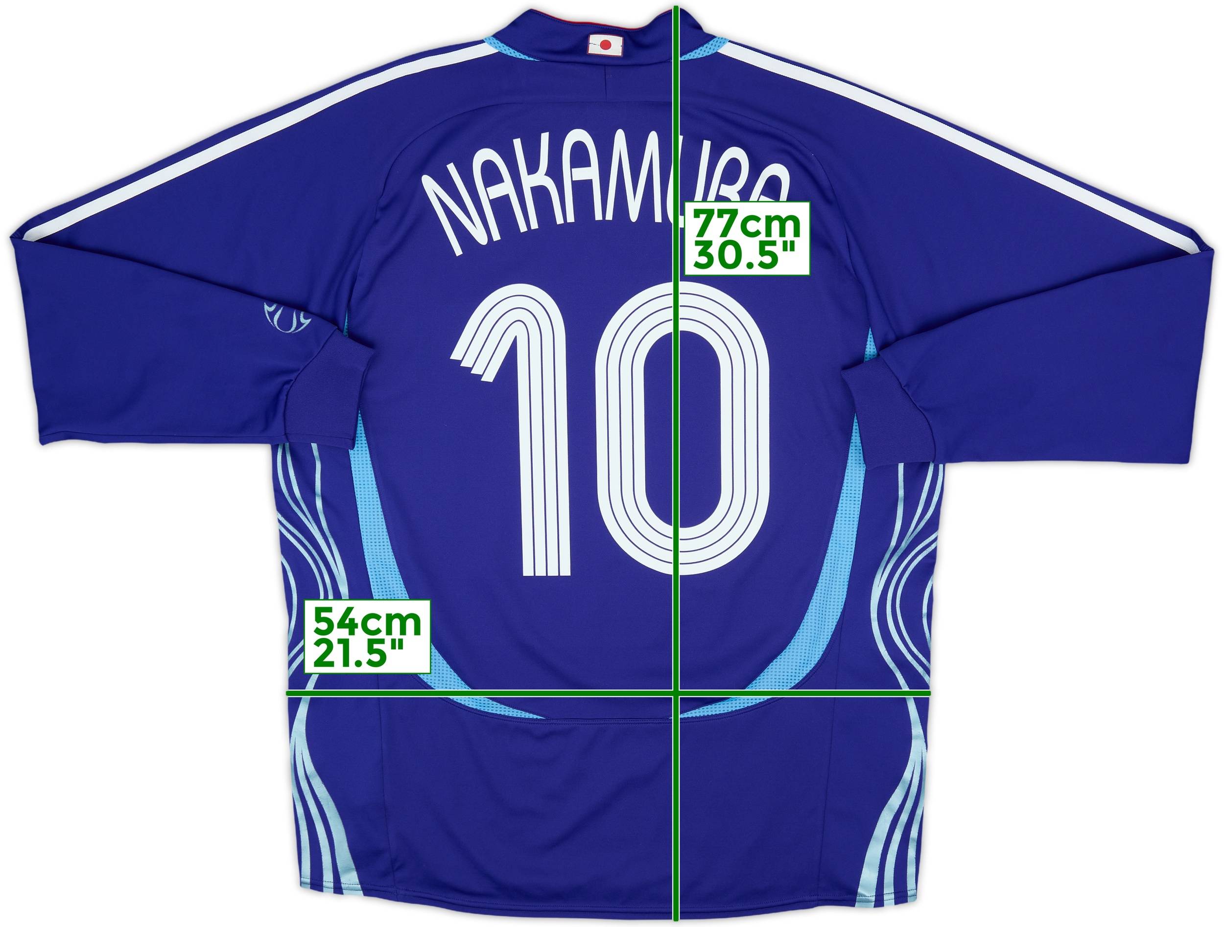 2006-08 Japan Home L/S Shirt Nakamura #10 - 8/10 - (M/L)