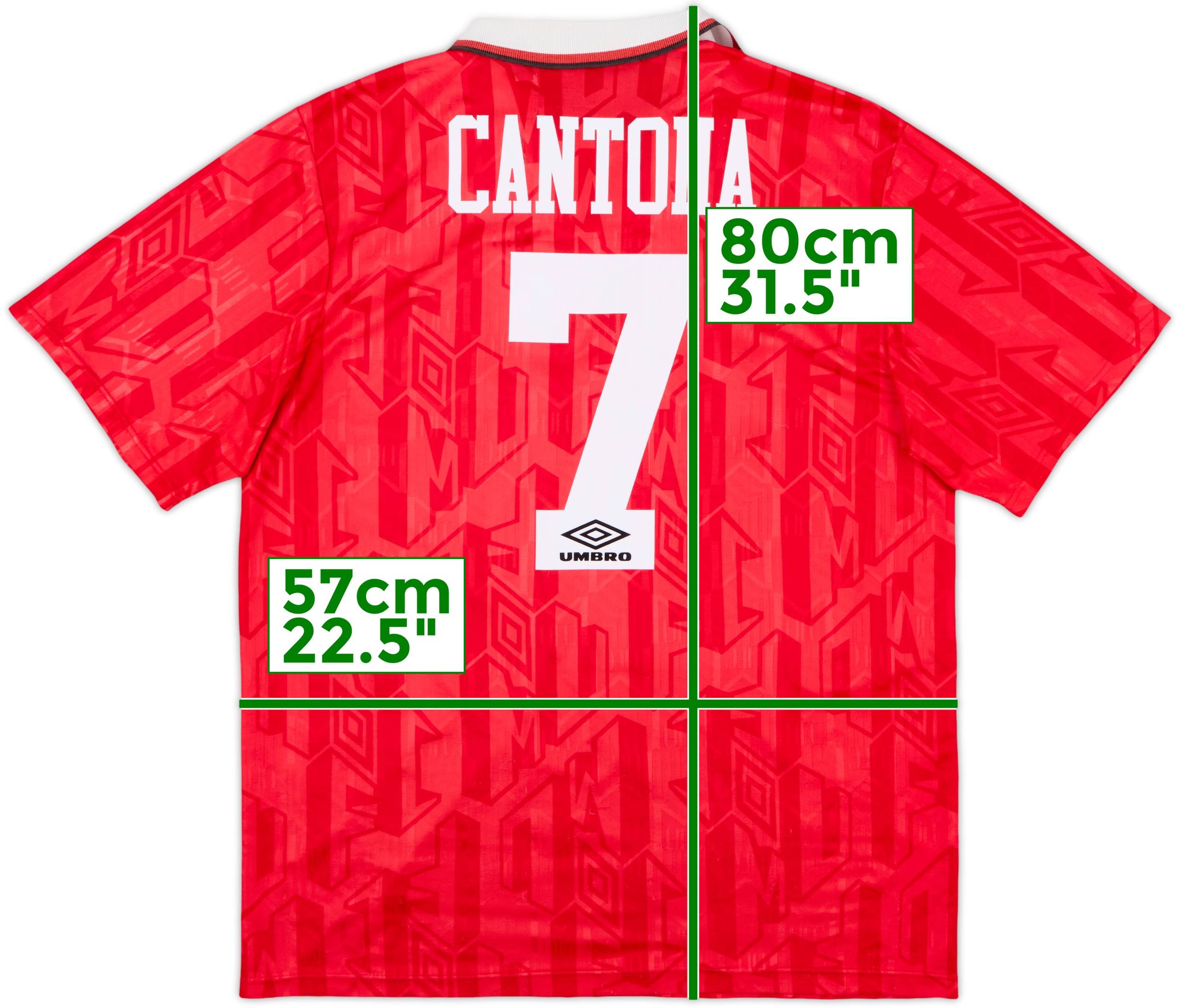 1992-94 Manchester United Home Shirt Cantona #7 - 8/10 - (XL)