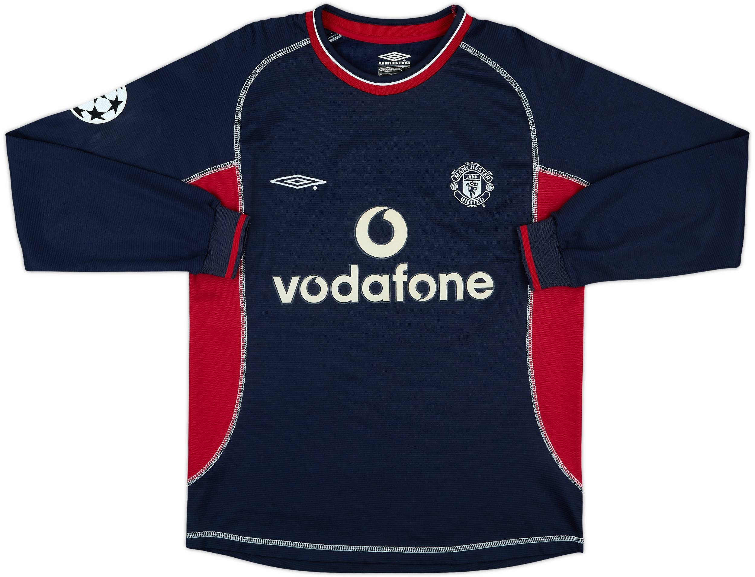 【正規01/02マンチェスターU away 3rd L/S Beckham#7】 2001-02 Manchester United Centenary Away/Third Shirt Beckham