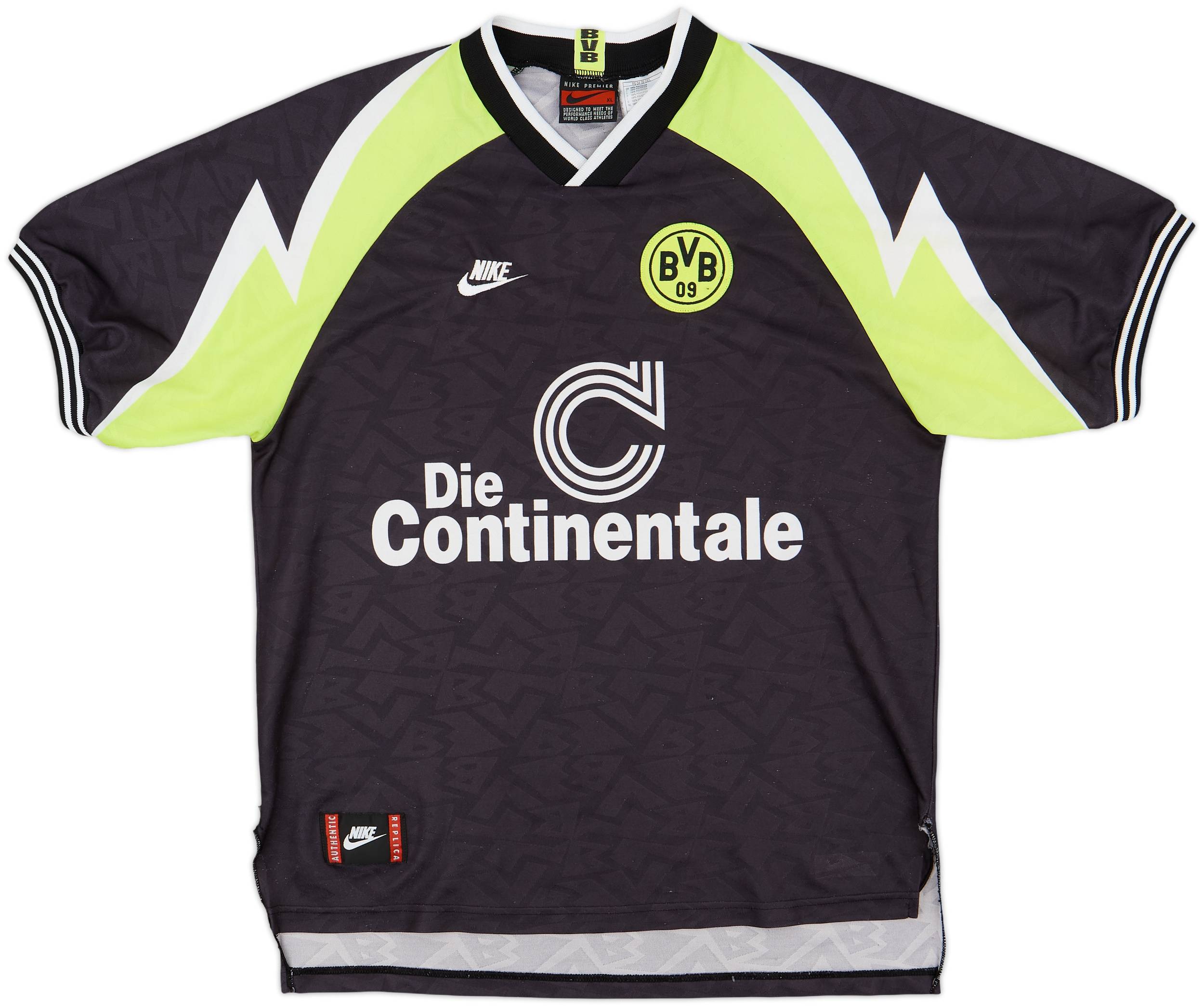 Nike Borussia Dortmund シャツ 蛍光イエロー Nike 1995-96 BORUSSIA DORTMUND LONGSLEEVE L. KINDER | eBay