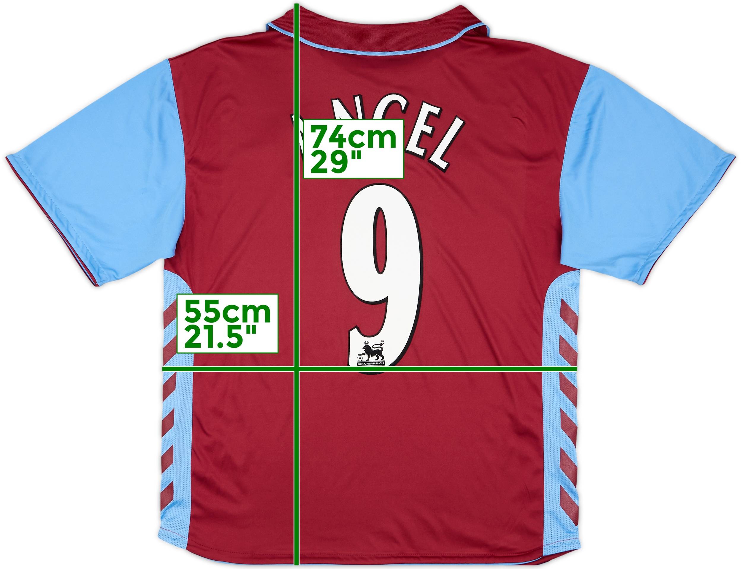 ウェア Hummel Aston Villa FC football shirts Aston Villa 2006/2007 Home Football Shirt Jersey Hummel Size