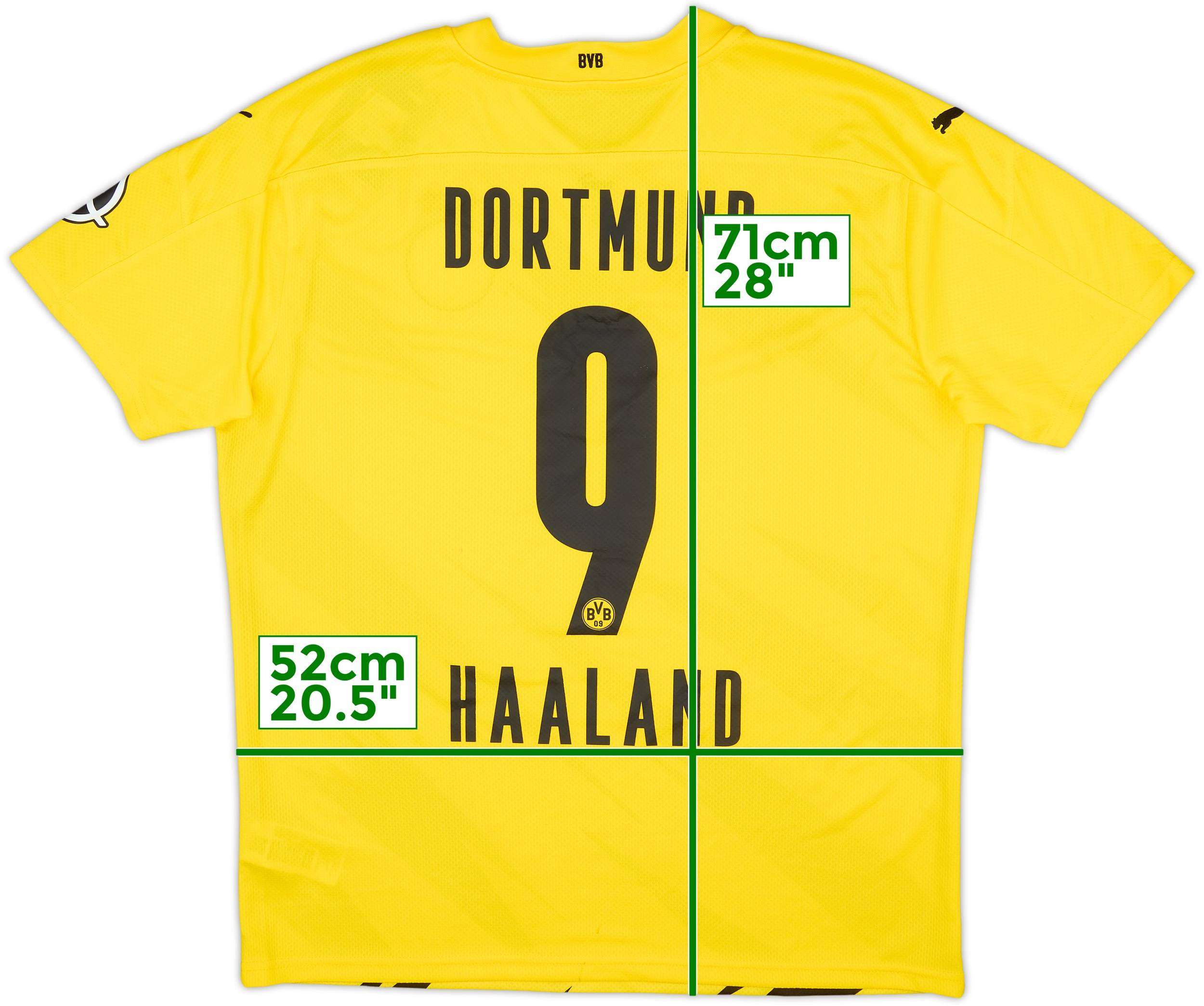 2020-21 Borussia Dortmund Home Shirt Haaland #9 (L)