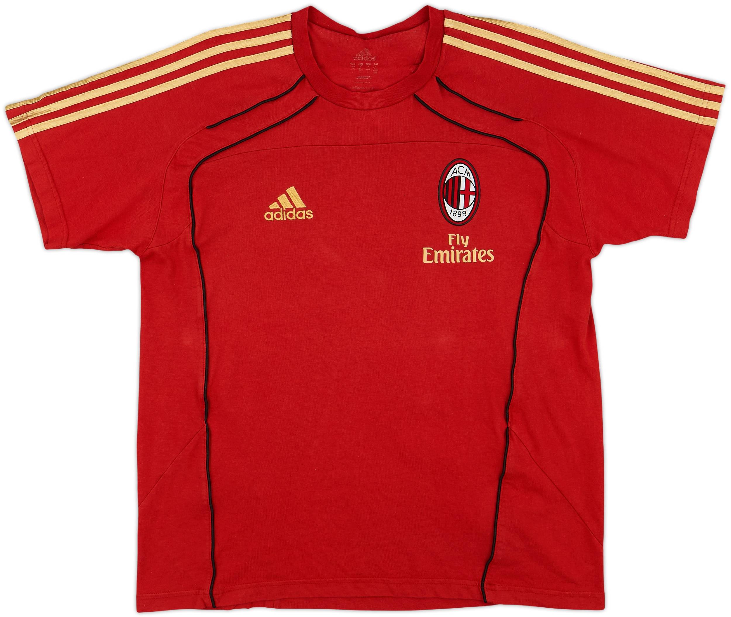 2010-11 AC Milan adidas Cotton Tee - 8/10 - (M)