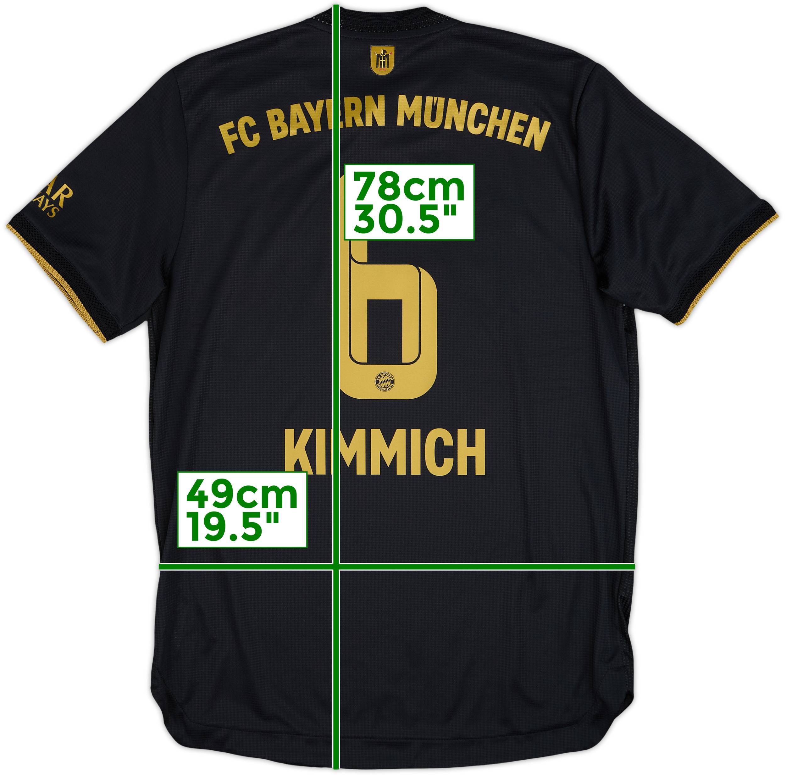 2021-22 Bayern Munich Authentic Away Shirt Kimmich #6 - 8/10