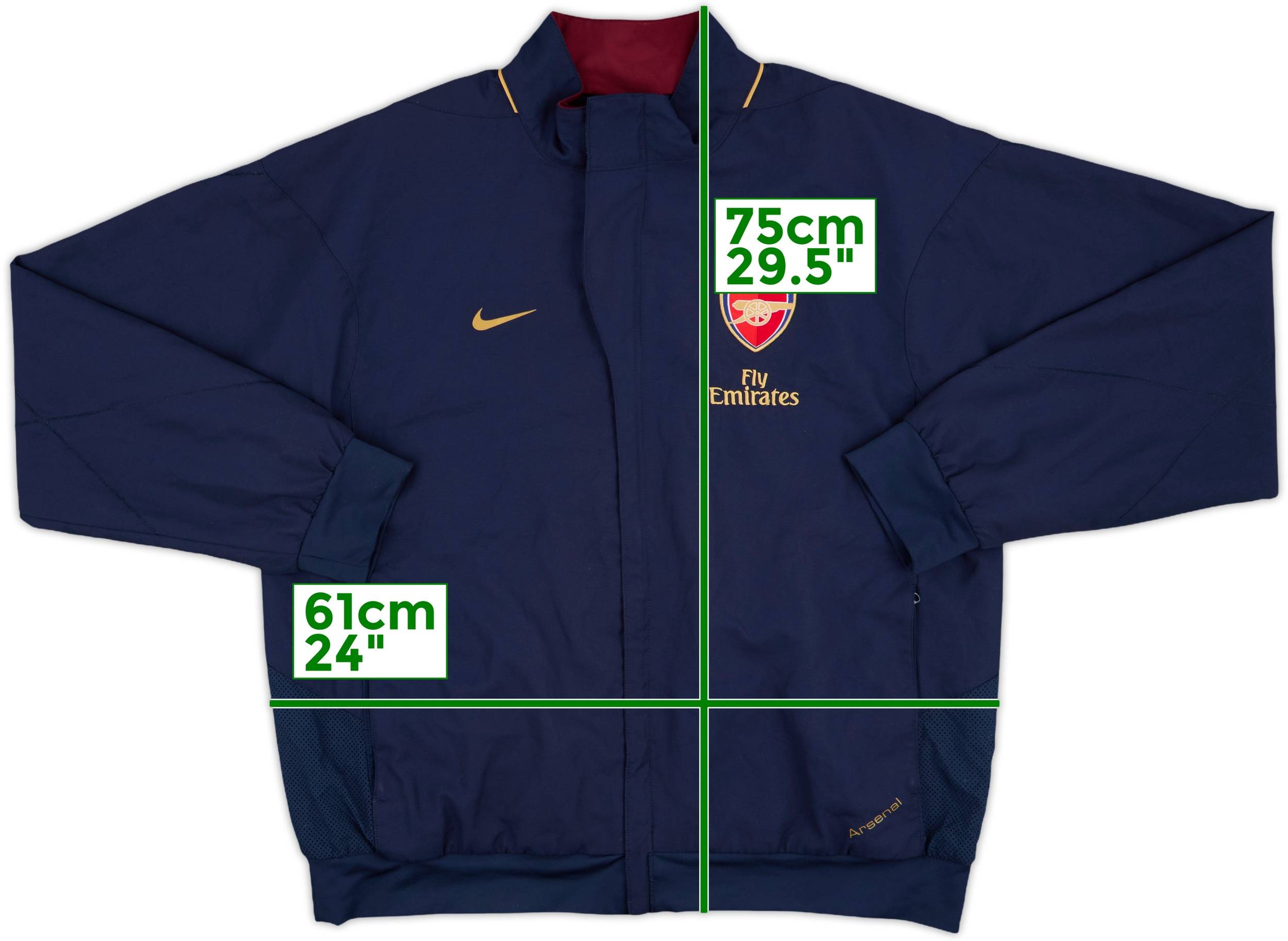 2007-08 Arsenal Nike Track Jacket - 8/10 - (XL)
