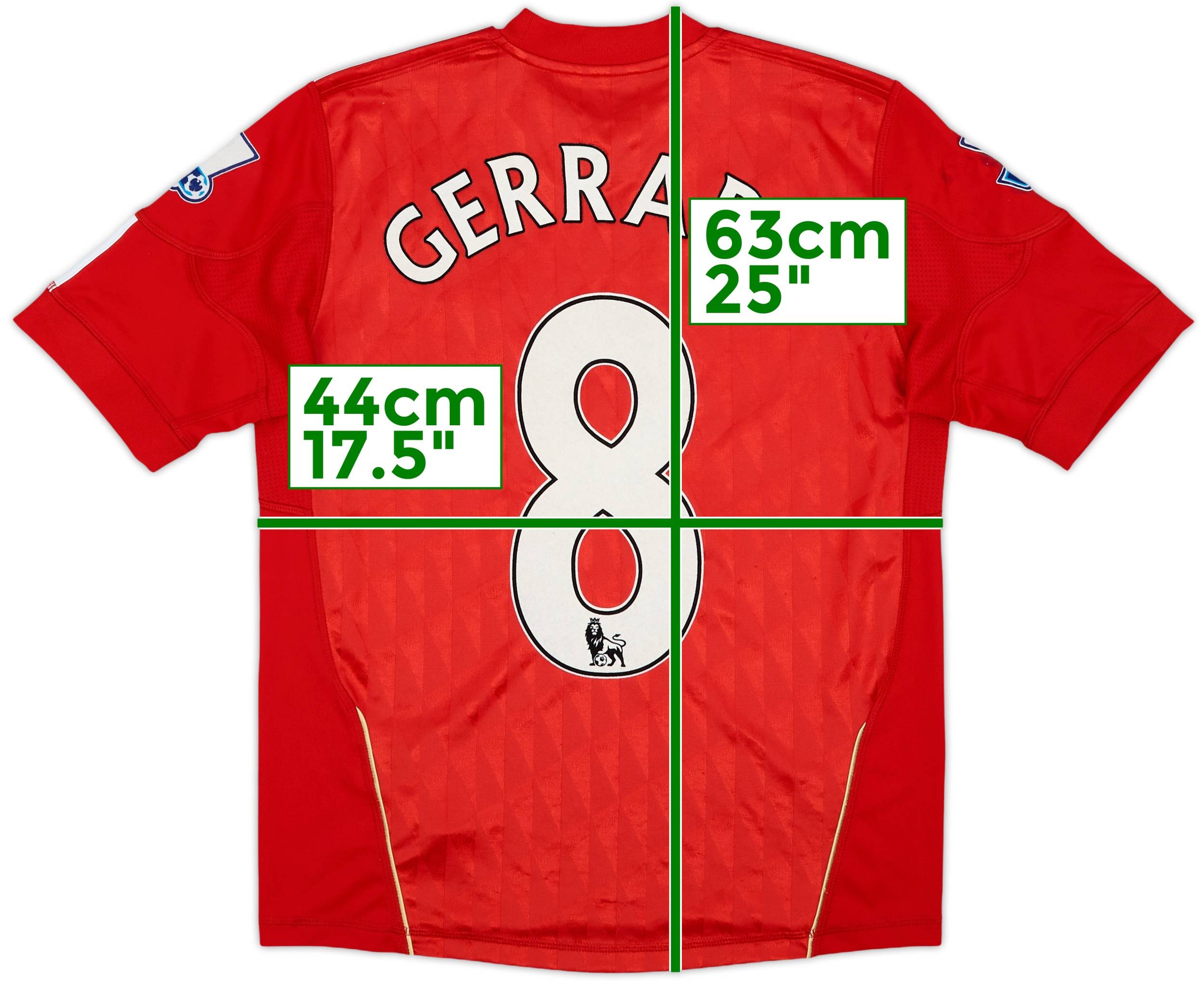 2010-12 Liverpool Home Shirt Gerrard #8 - 8/10 - (M.Boys)