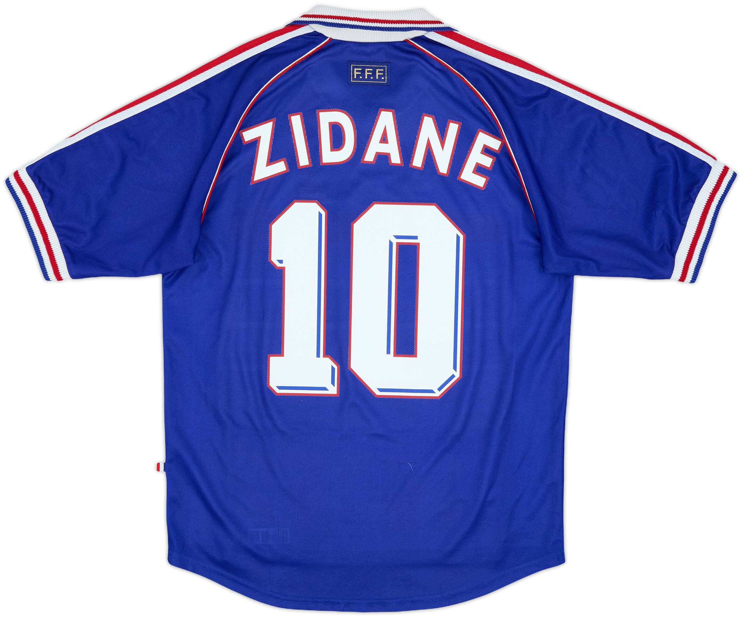1998-00 France Home Shirt Zidane #10 - 8/10 - (M)