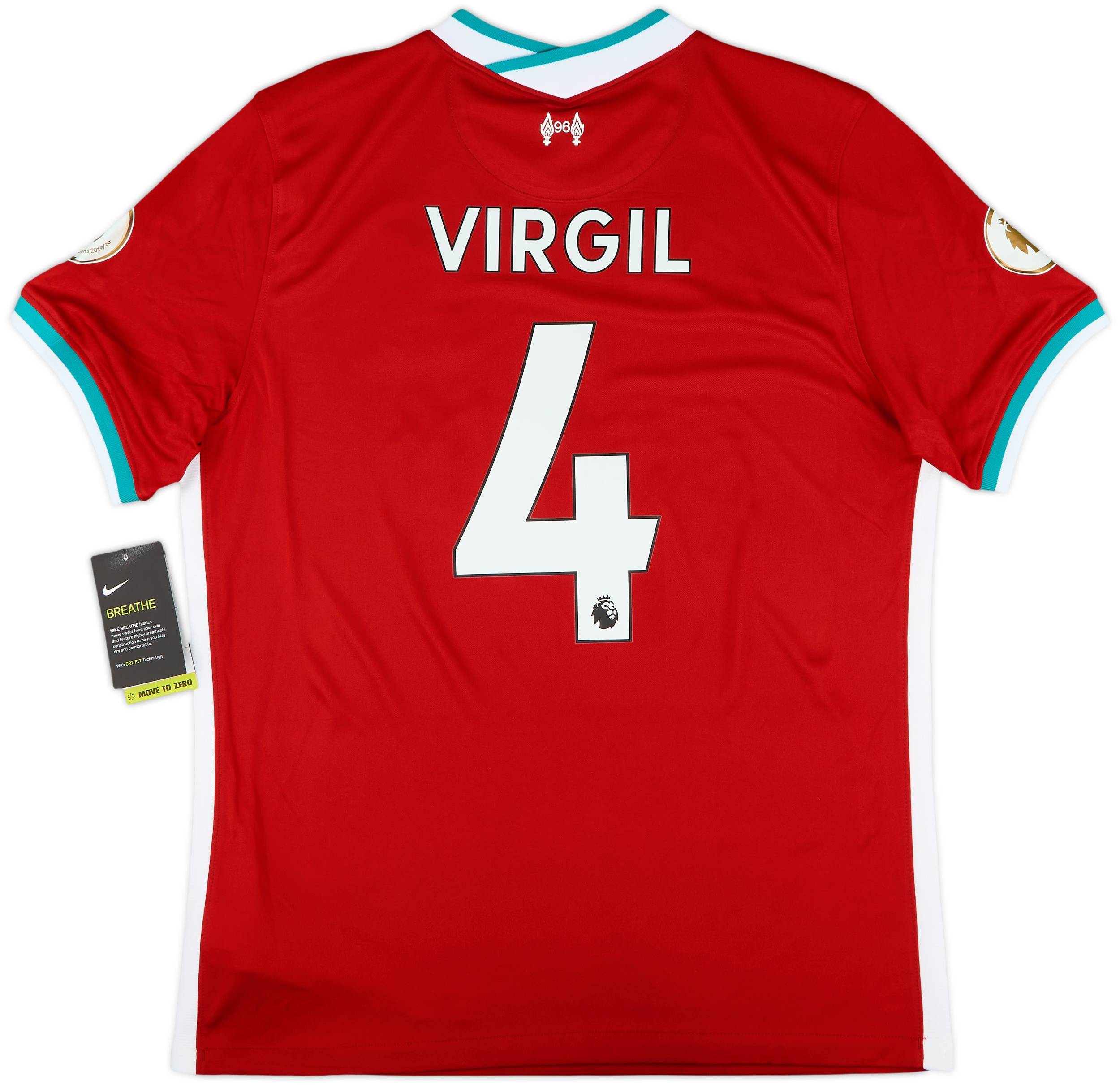 L.F.C. VIRGIL 4 シャツ クリーム色 LIVERPOOL 2021 2022 AWAY FOOTBALL SHIRT #4 VIRGIL VAN DIJK