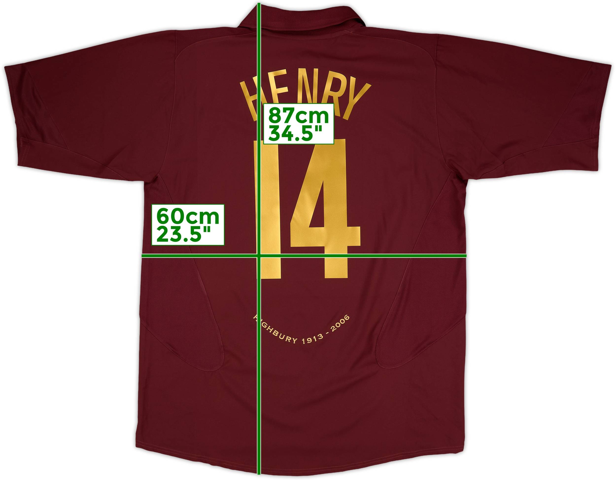 2005-06 Arsenal Home Shirt Henry #14 (XL)